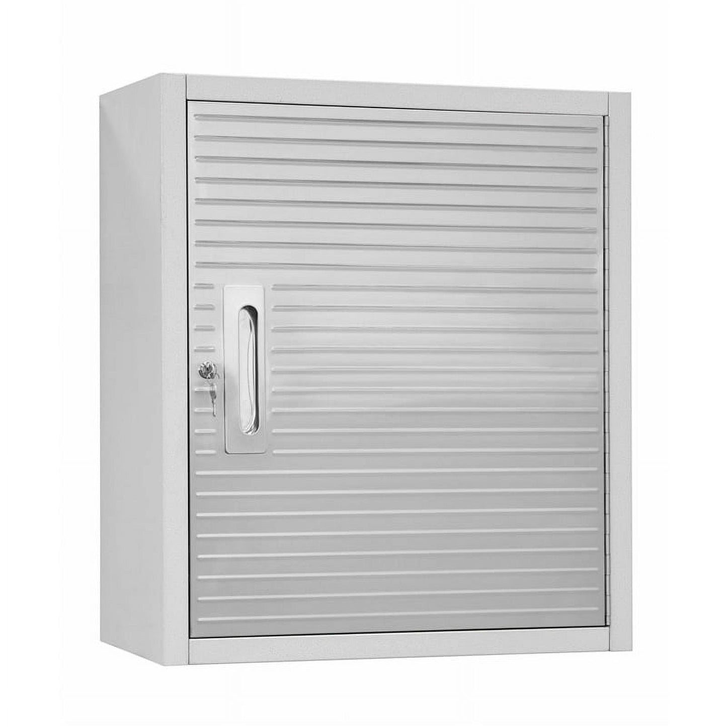 Seville Classics UltraHD Heavy-Duty Lockable Wall Storage Cabinet with Stainless Steel Doors