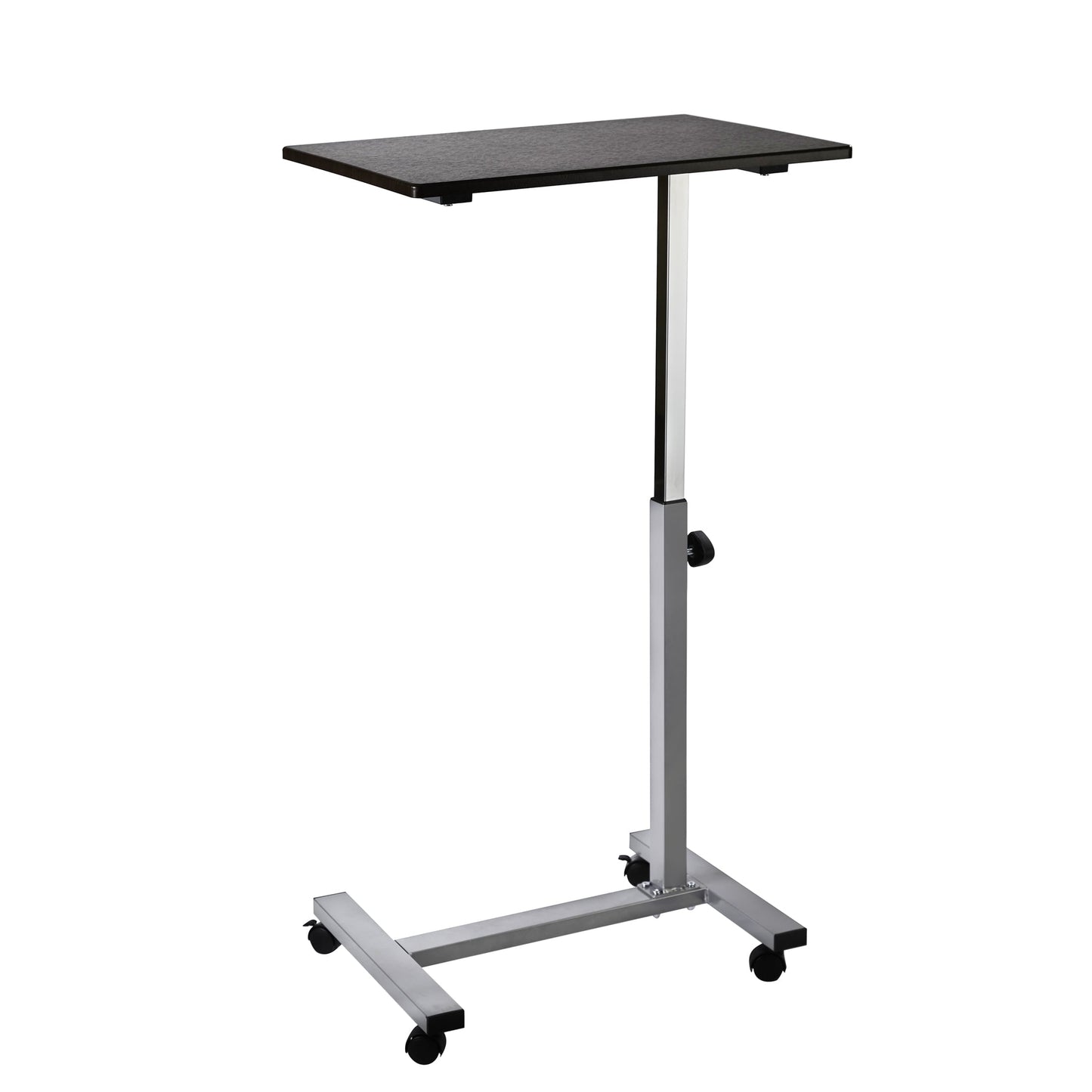 Seville Classics airLIFTÂ® Height Adjustable Mobile Rolling Laptop Cart Desk w/ Wheels, Espresso
