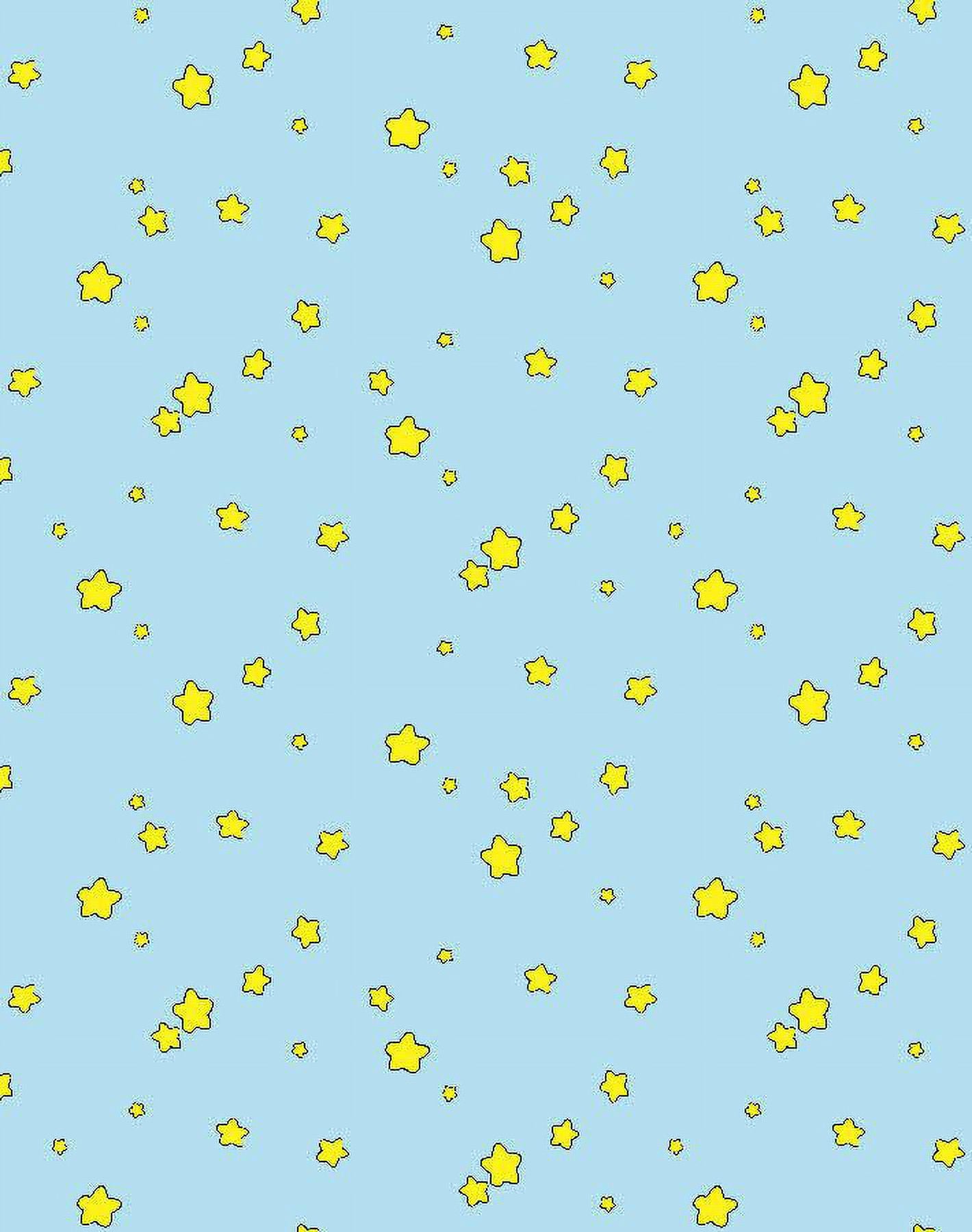 Shooting Stars Removable Vinyl Wallpaper by Barbie - Baby Blue
