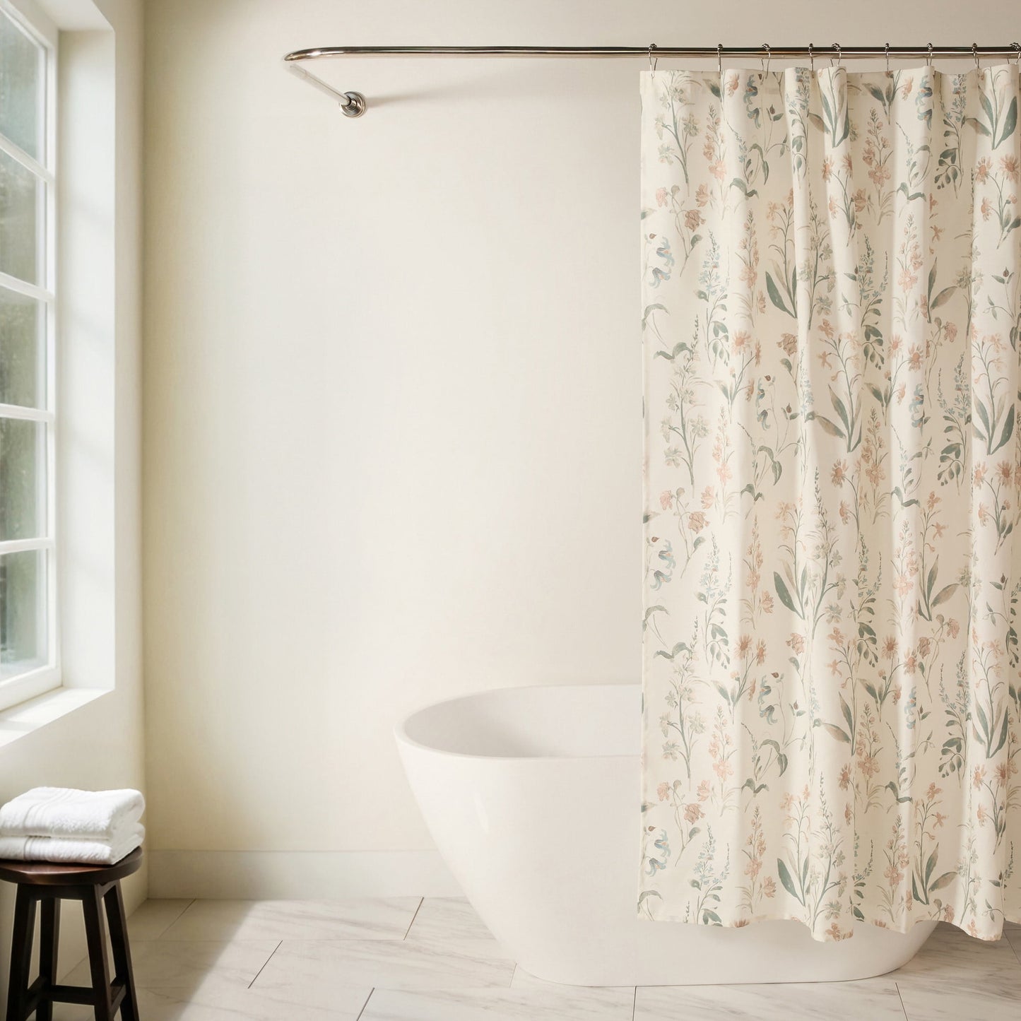 Shower Curtain in Floral Patterns
