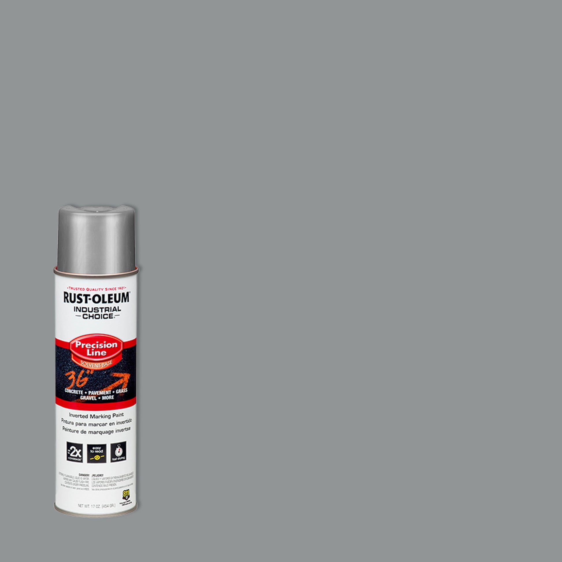 12 Pack, Silver, Rust-Oleum Precision Line Marking Flat Spray Paint- 17 oz