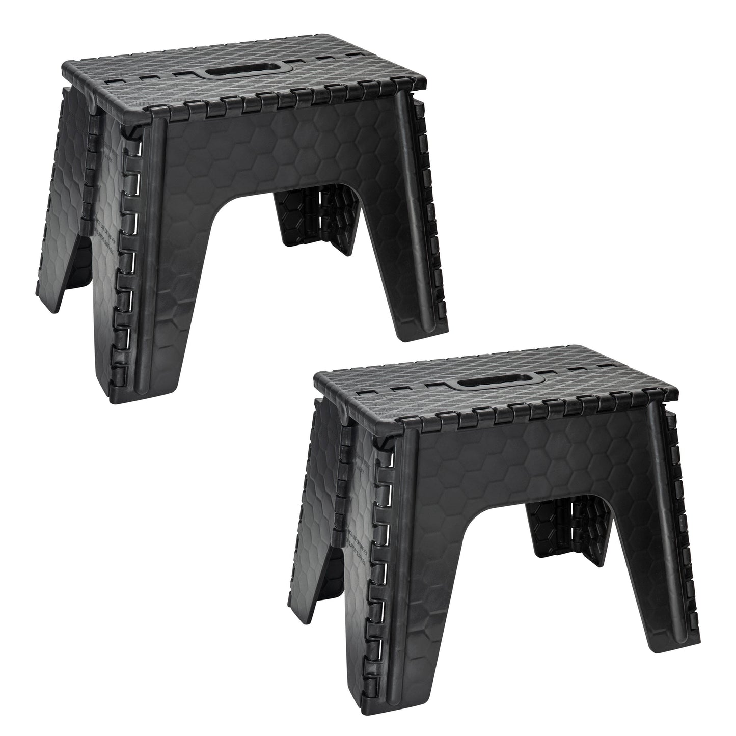 Simplify 12" Plastic Folding Single Step Stool in White