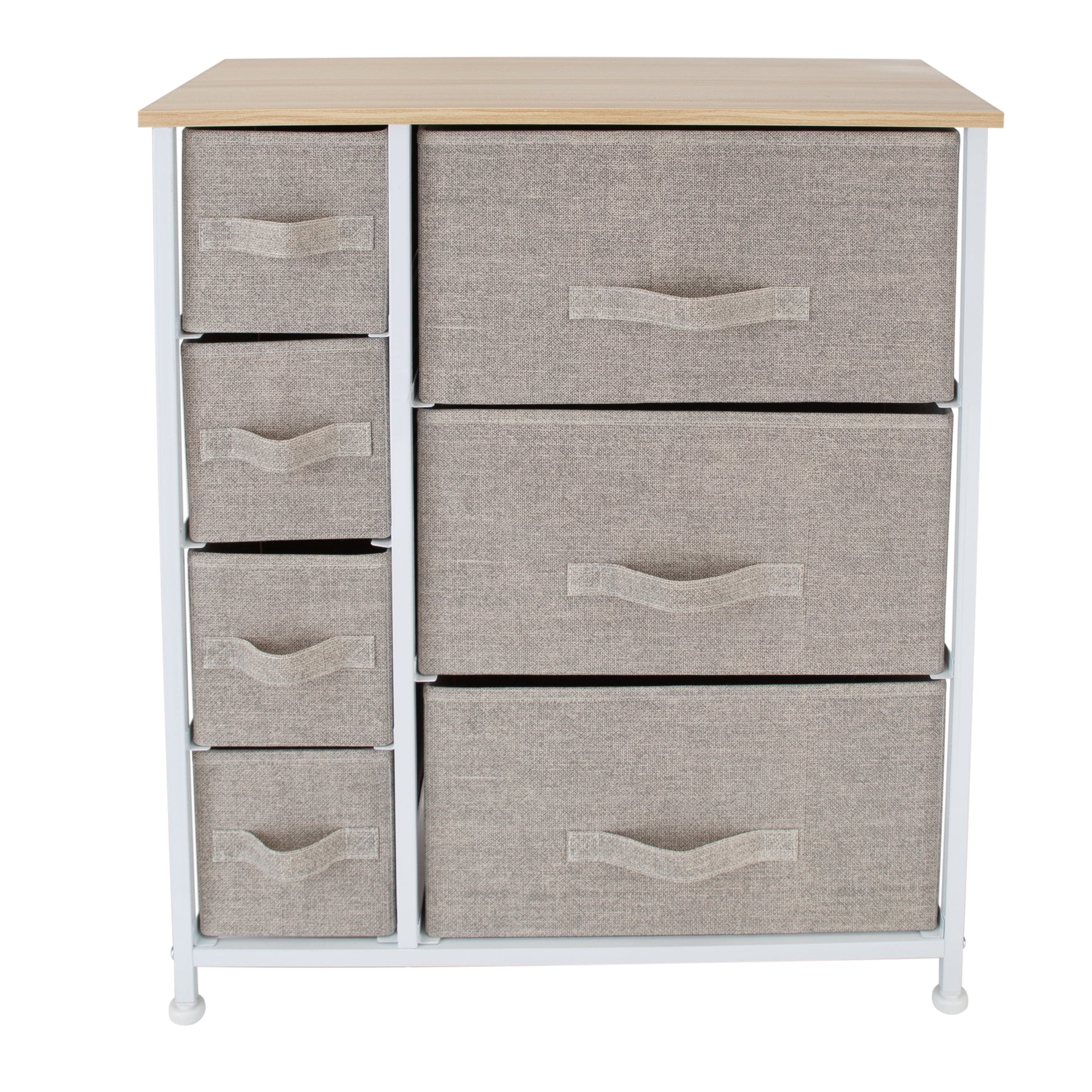 Simplify 7 Drawer Storage Dresser in Grey