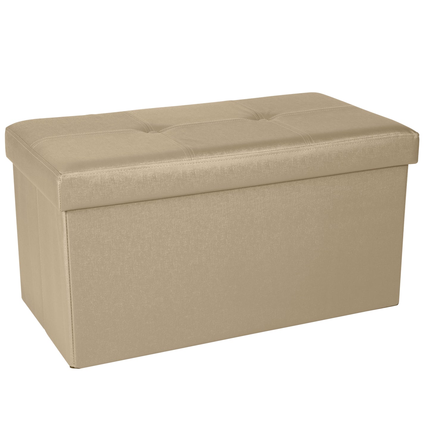 Simplify Otomana Plegable Doble de Piel SintÃ©tica Metalizada Gold