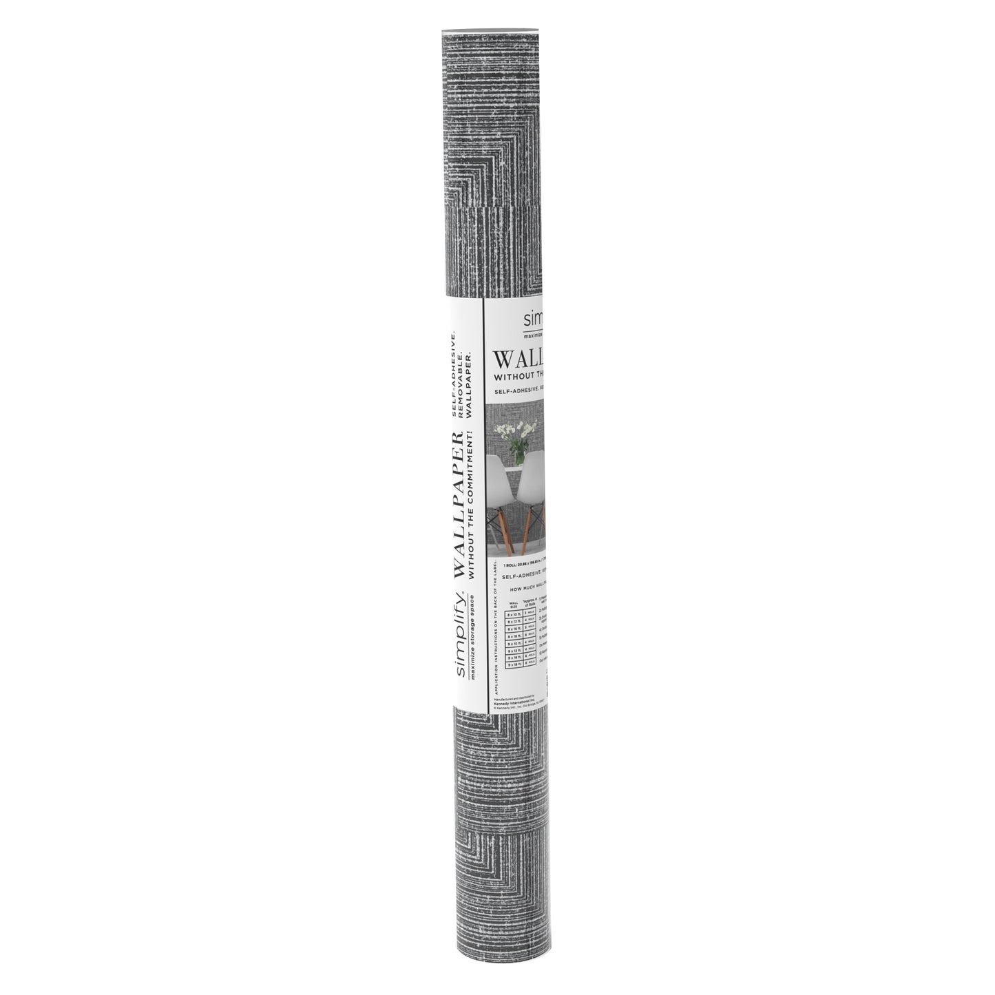 Simplify Geo Adhesive Wallpaper in Grey