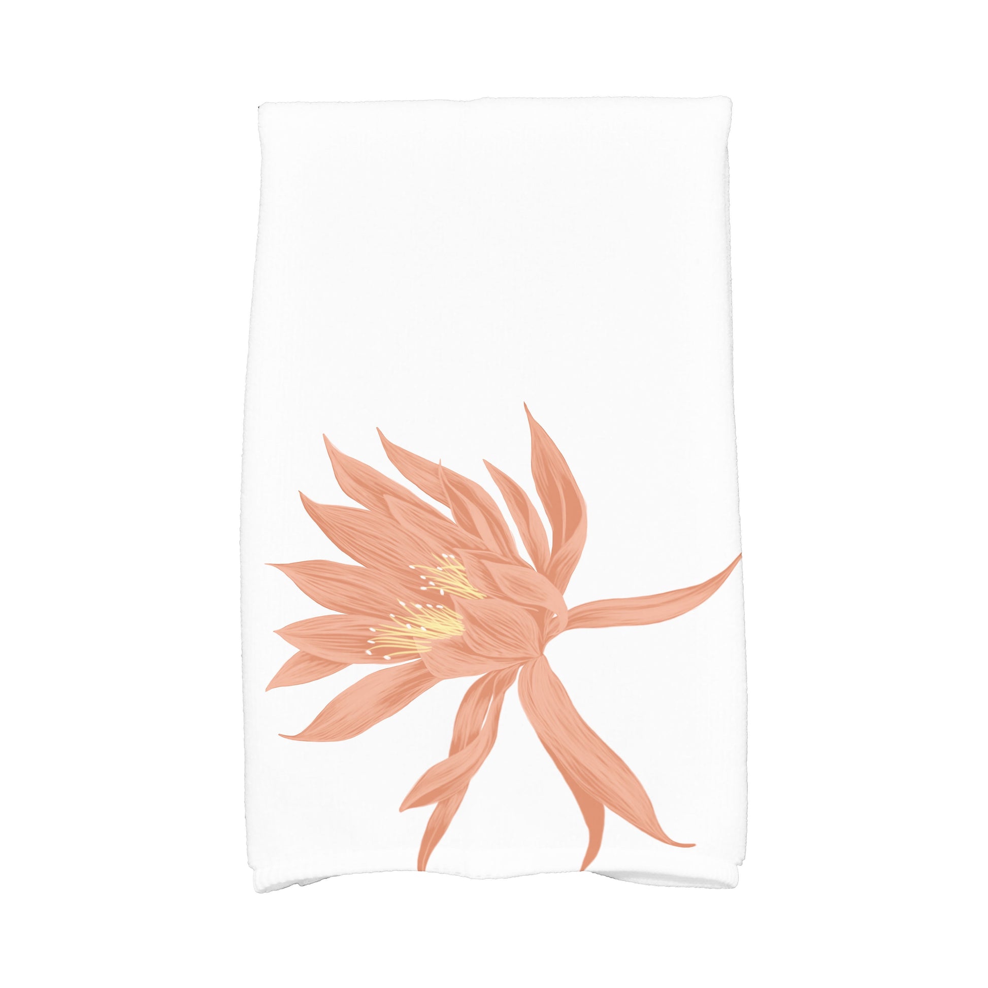 Simply Daisy, 16 x 25 Inch, Hojaver, Floral Print Kitchen Towel, Orange