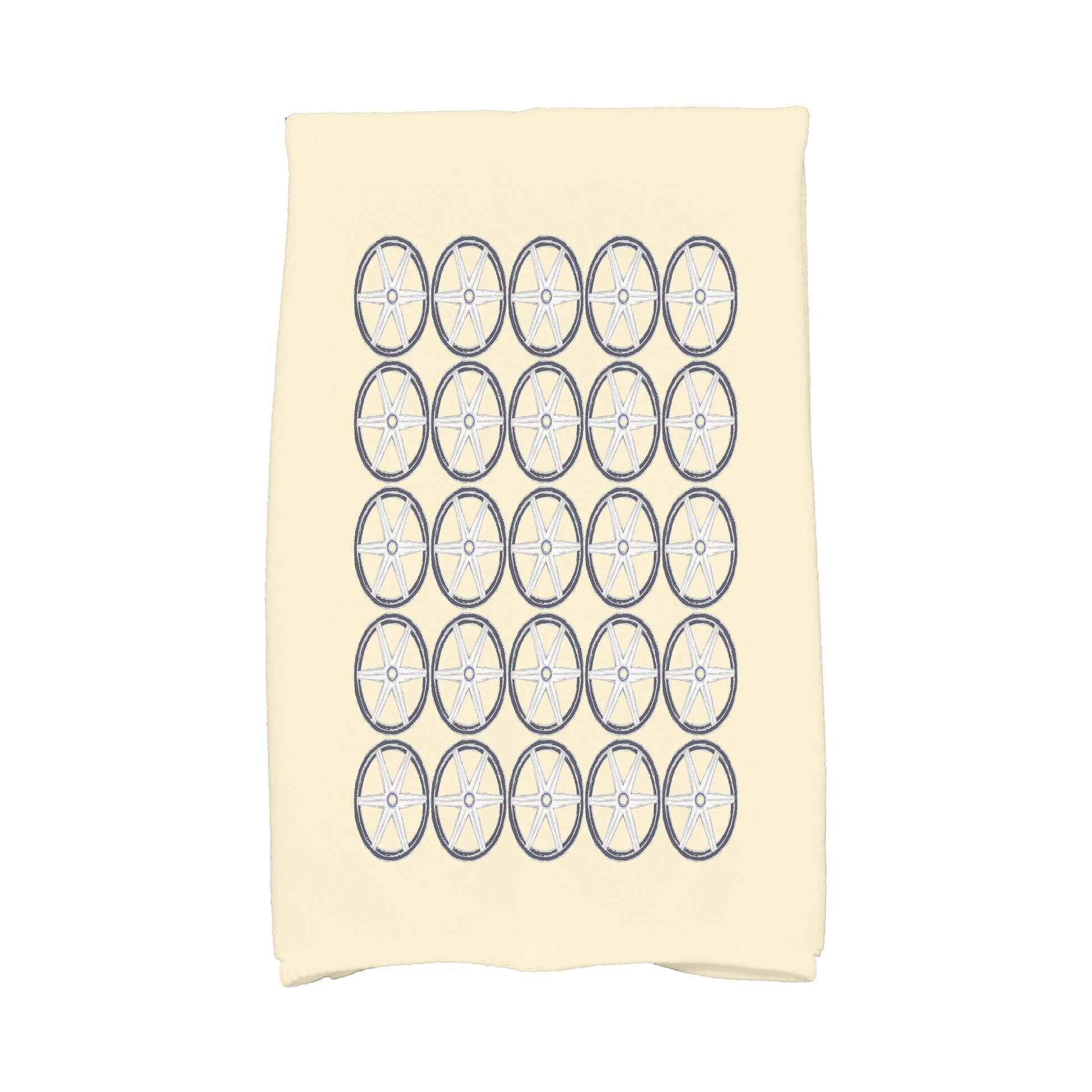 Simply Daisy, 16 x 25 Inch, Nautical Geo Square, Geometric Print Kitchen Towel, Yellow