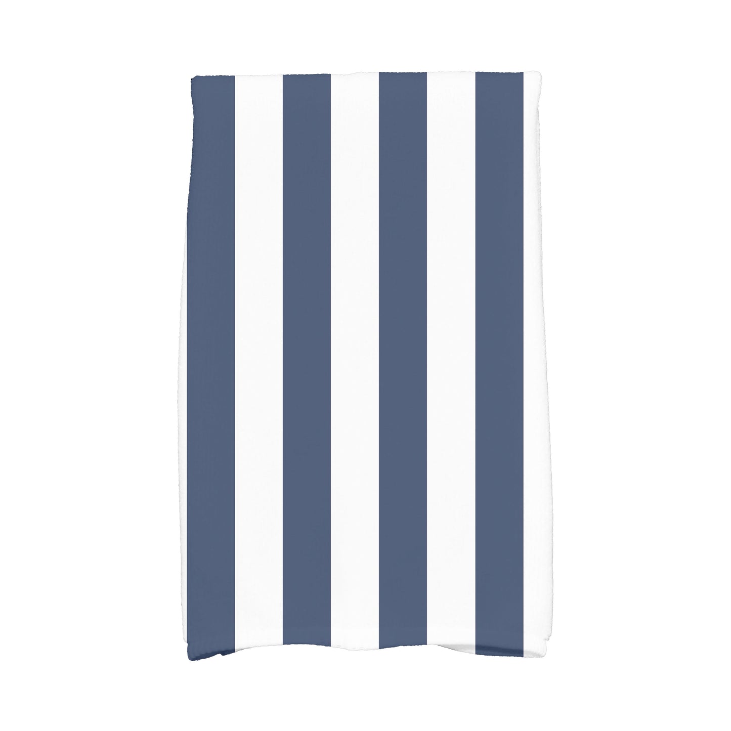 Simply Daisy, 16 x 25 Inch, Rugby Stripe, Stripe Print Kitchen Towel, Navy Blue