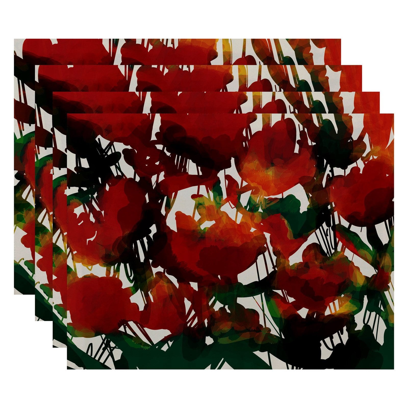 Simply Daisy 18" x 14" Abstract Floral Floral Print Placemat