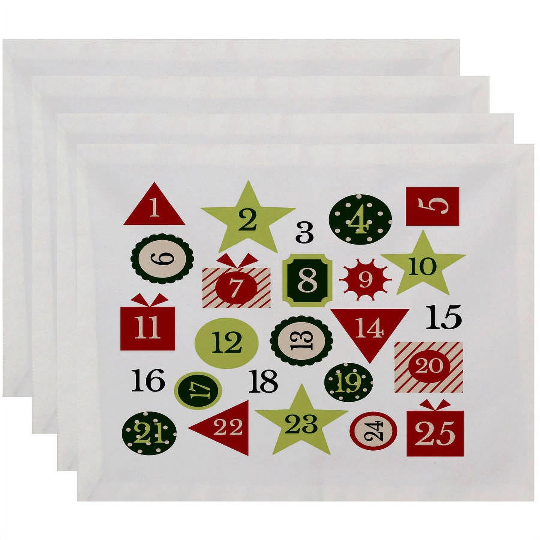 Simply Daisy 18" x 14" Advent Calendar Geometric Print Placemat