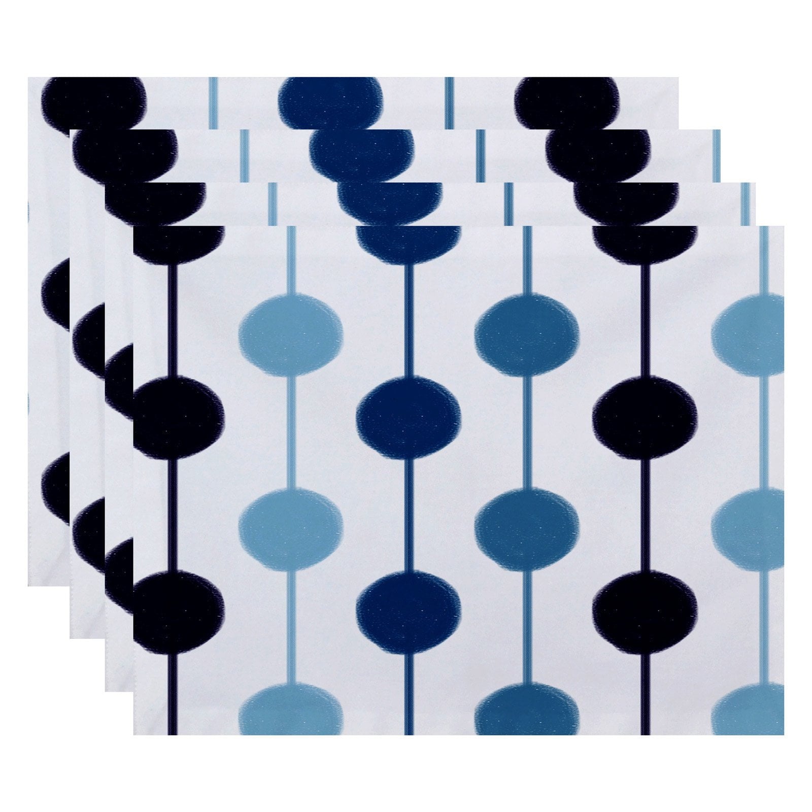 Simply Daisy 18" x 14" Brady Beads Stripe Print Placemat, Set of 4