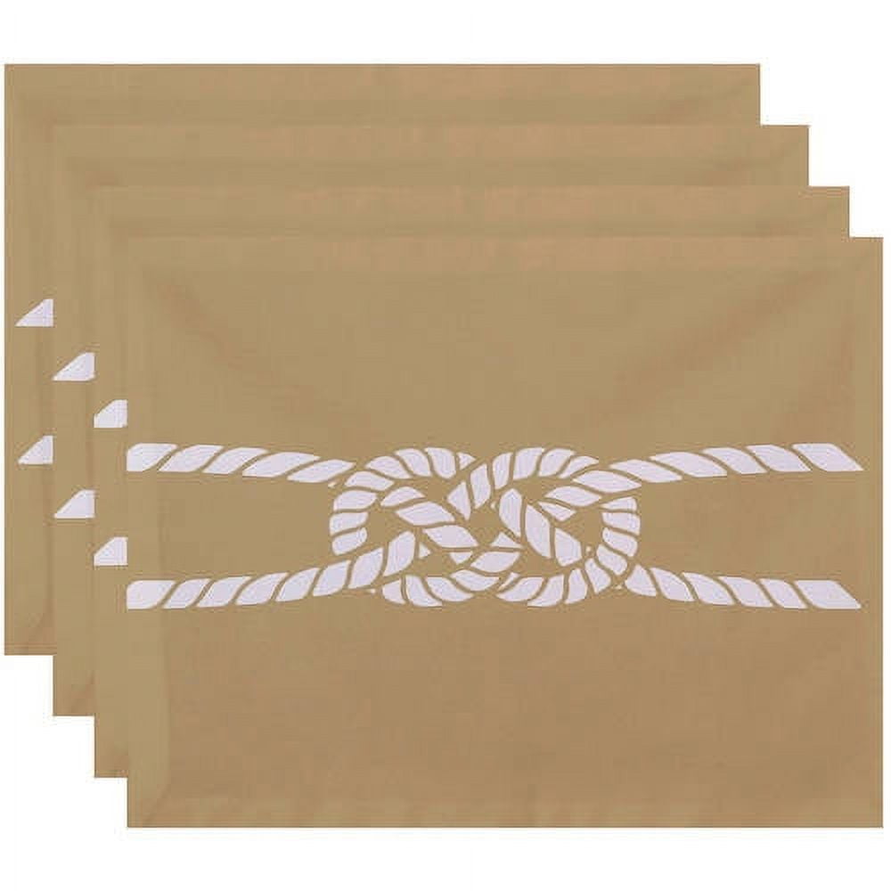Simply Daisy 18" x 14" Carrick Bend Geometric Print Placemats, Set of 4
