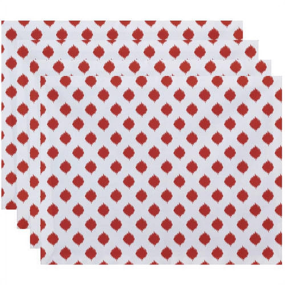 Simply Daisy 18" x 14" Cop-IKAT Geometric Print Placemats, Set of 4