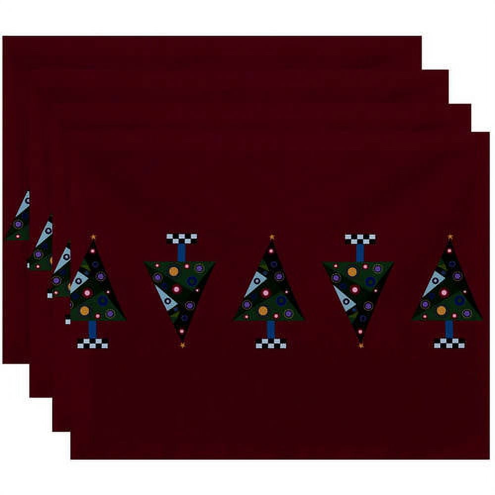 Simply Daisy 18" x 14" Crazy Christmas Holiday Print Placemat