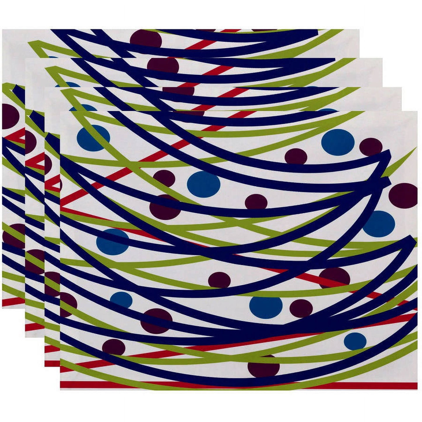 Simply Daisy 18" x 14" Doodle Decorations Geometric Print Placemat
