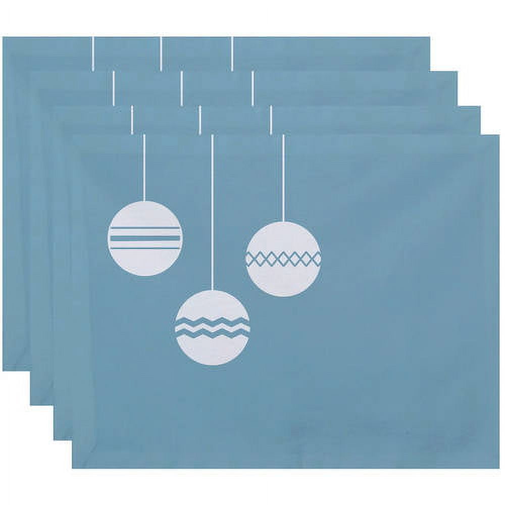Simply Daisy 18" x 14" Geo-Bulbs Holiday Print Placemat