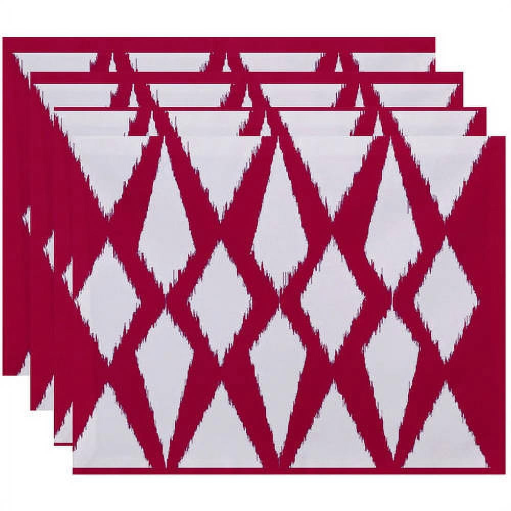 Simply Daisy 18" x 14" Geometric Decorative Placemats, Set of 4
