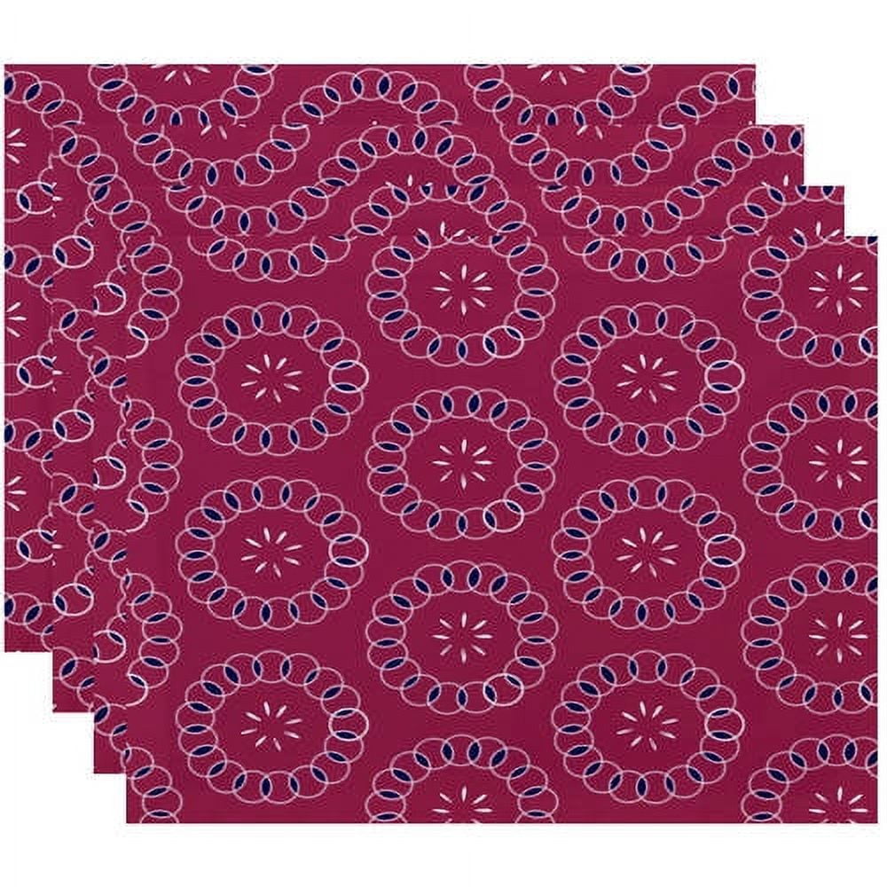 Simply Daisy 18" x 14" Happiness Isâ€¦ Floral Print Placemats, Set of 4