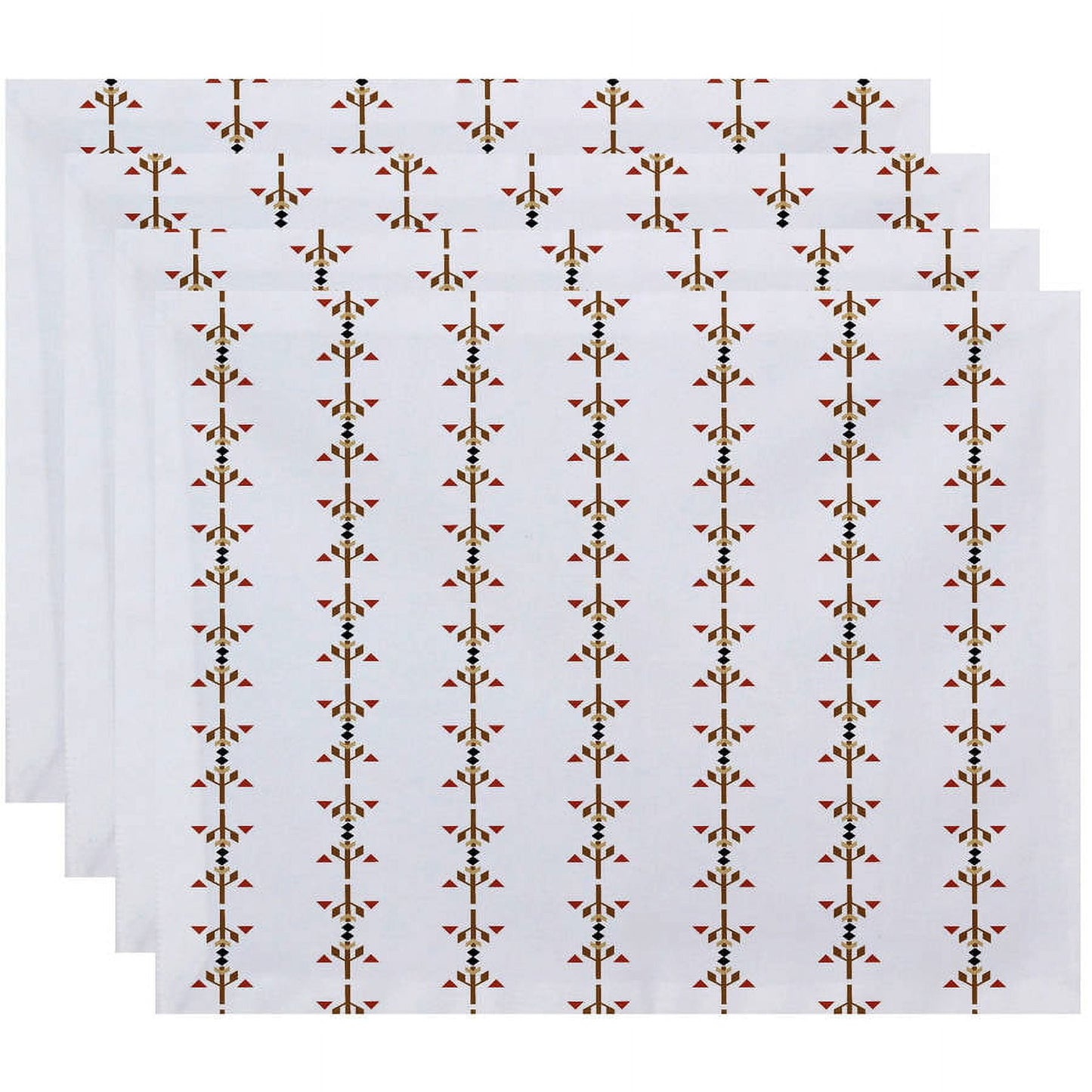 Simply Daisy Manteles Individuales con Estampado de Rayas Jodhpur de 18" x 14" Juego de 4