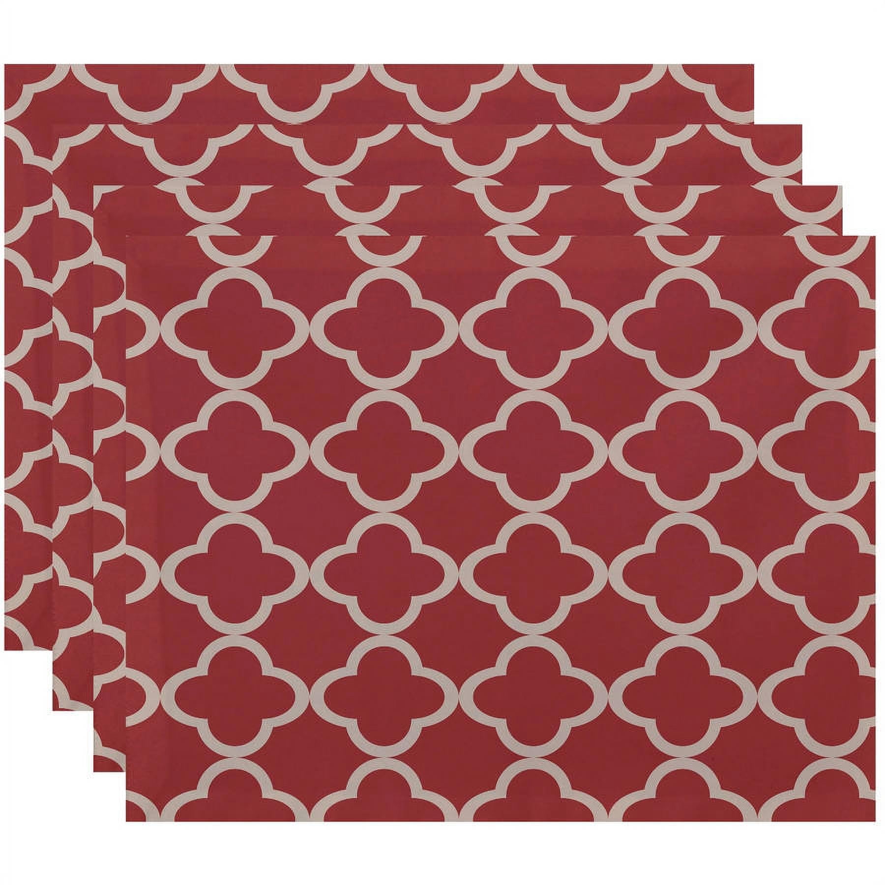 Simply Daisy 18" x 14" Marrakech Express Geometric Print Placemats, Set of 4