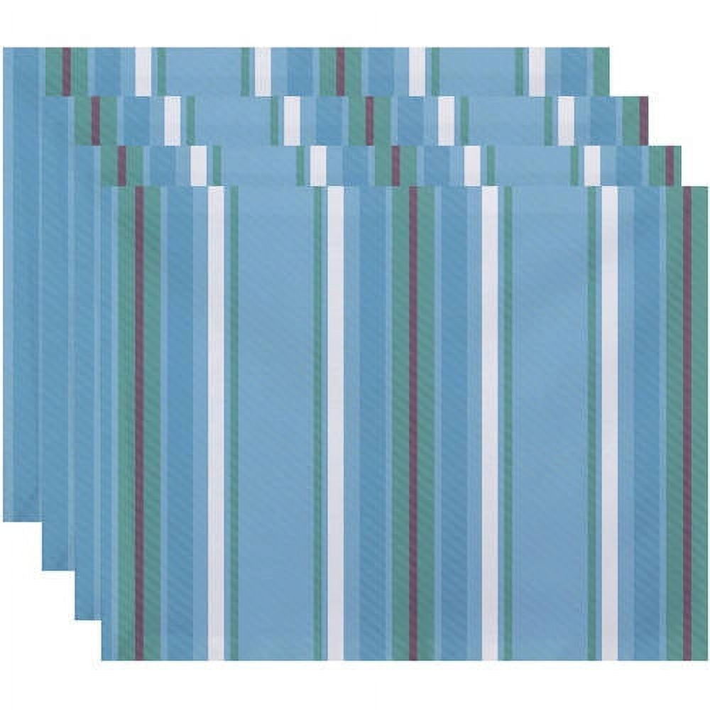 Simply Daisy 18" x 14" Multi-Stripe Stripe Print Placemat, Set of 4