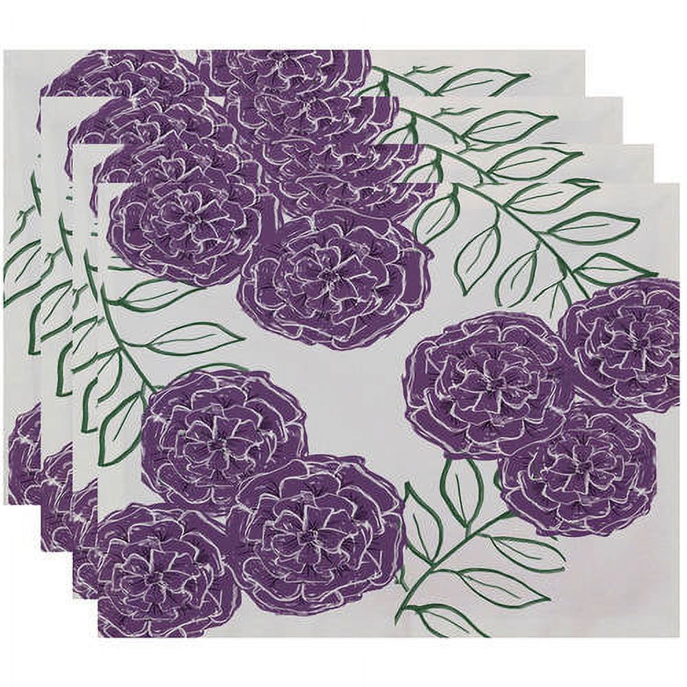 Simply Daisy 18" x 14" Mums the Word Floral Print Placemat