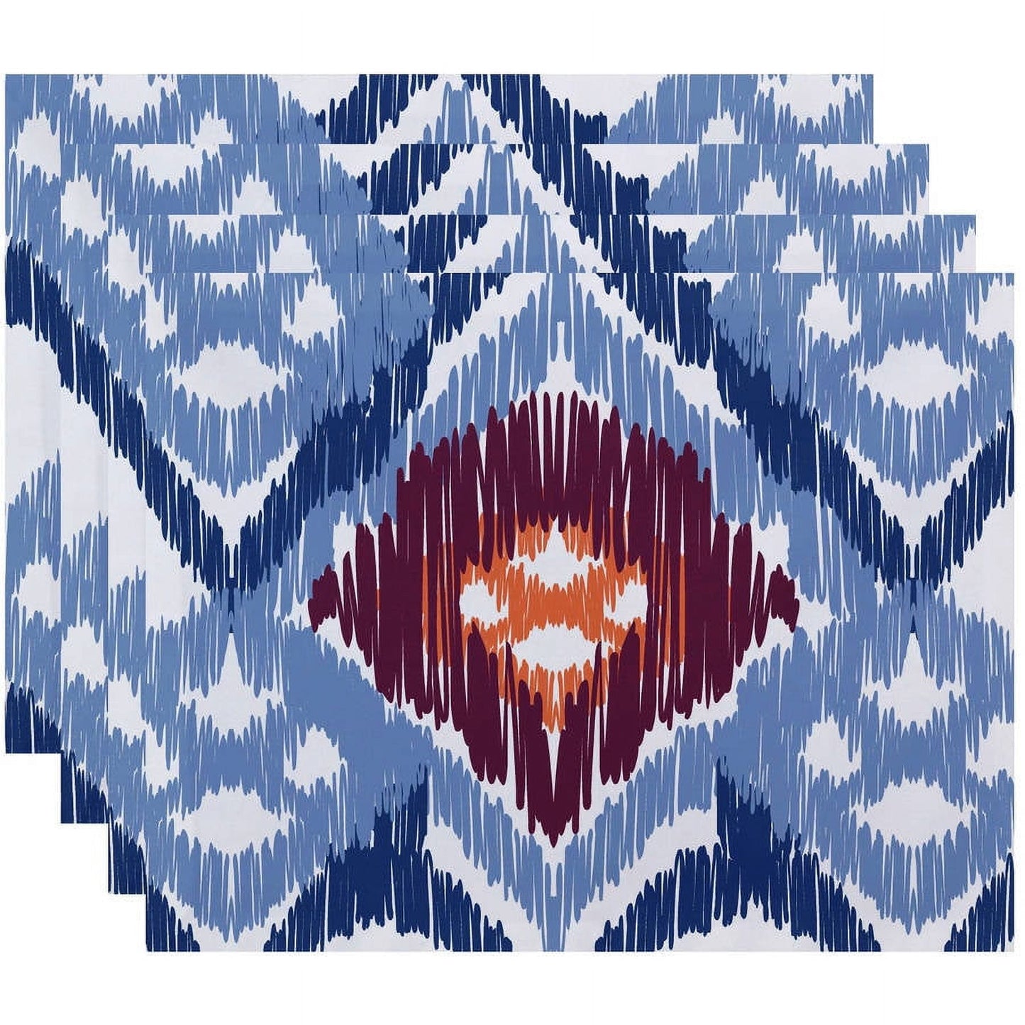 Simply Daisy 18" x 14" Original Geometric Print Placemats, Set of 4