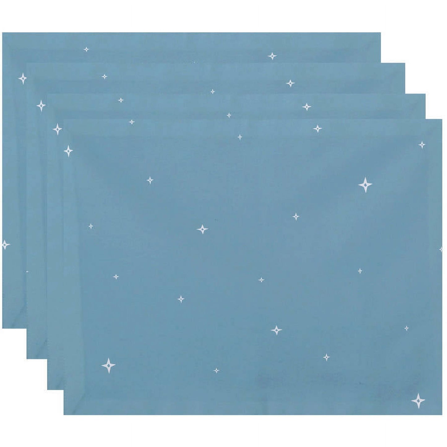 Simply Daisy 18" x 14" Shining Stars Holiday Geometric Print Placemats, Set of 4