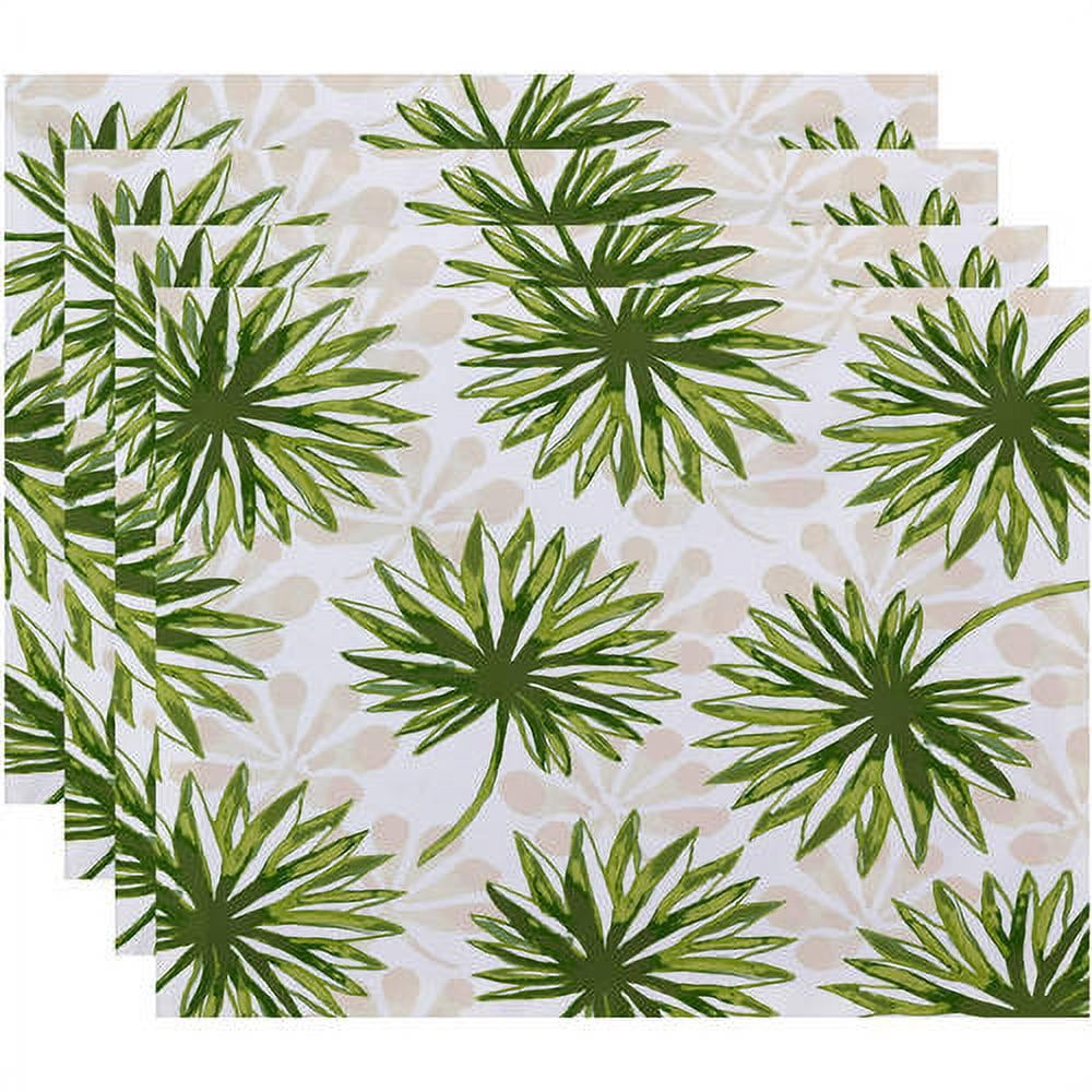 Simply Daisy 18" x 14" Spike and Stamp Floral Print Placemat (Set of 4)
