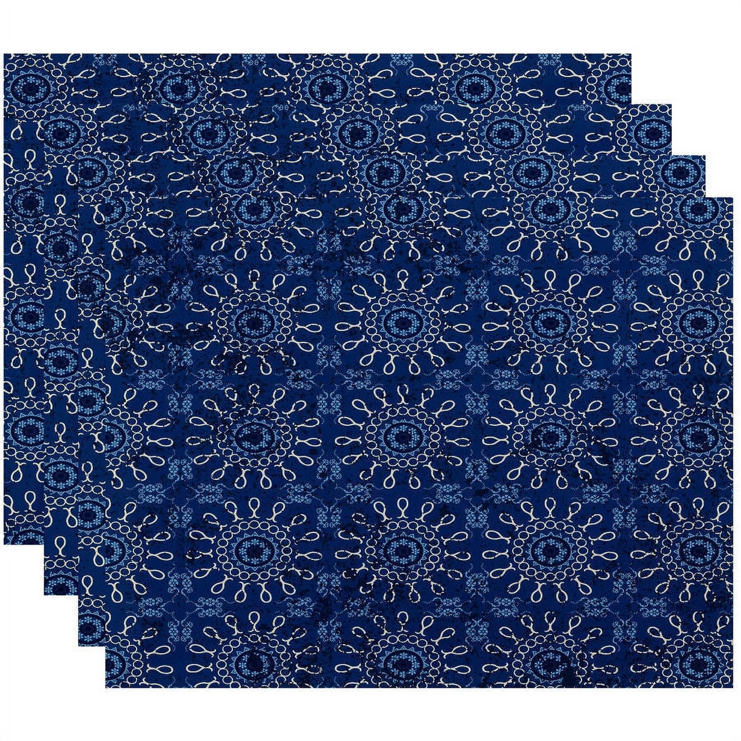 Simply Daisy 18" x 14" Sun Tile Geometric Print Placemats, Set of 4