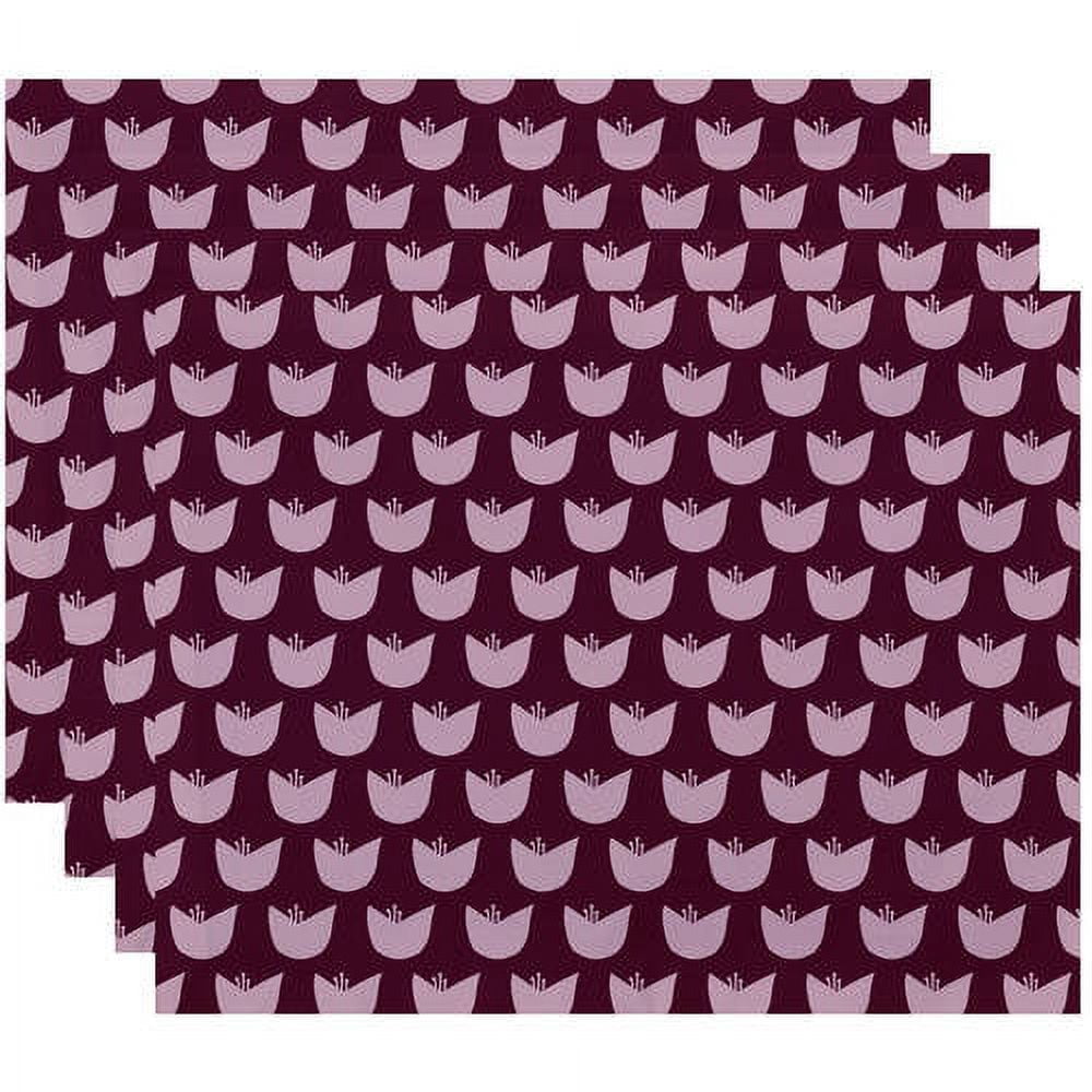 Simply Daisy 18" x 14" Tulips Floral Print Placemats, Set of 4