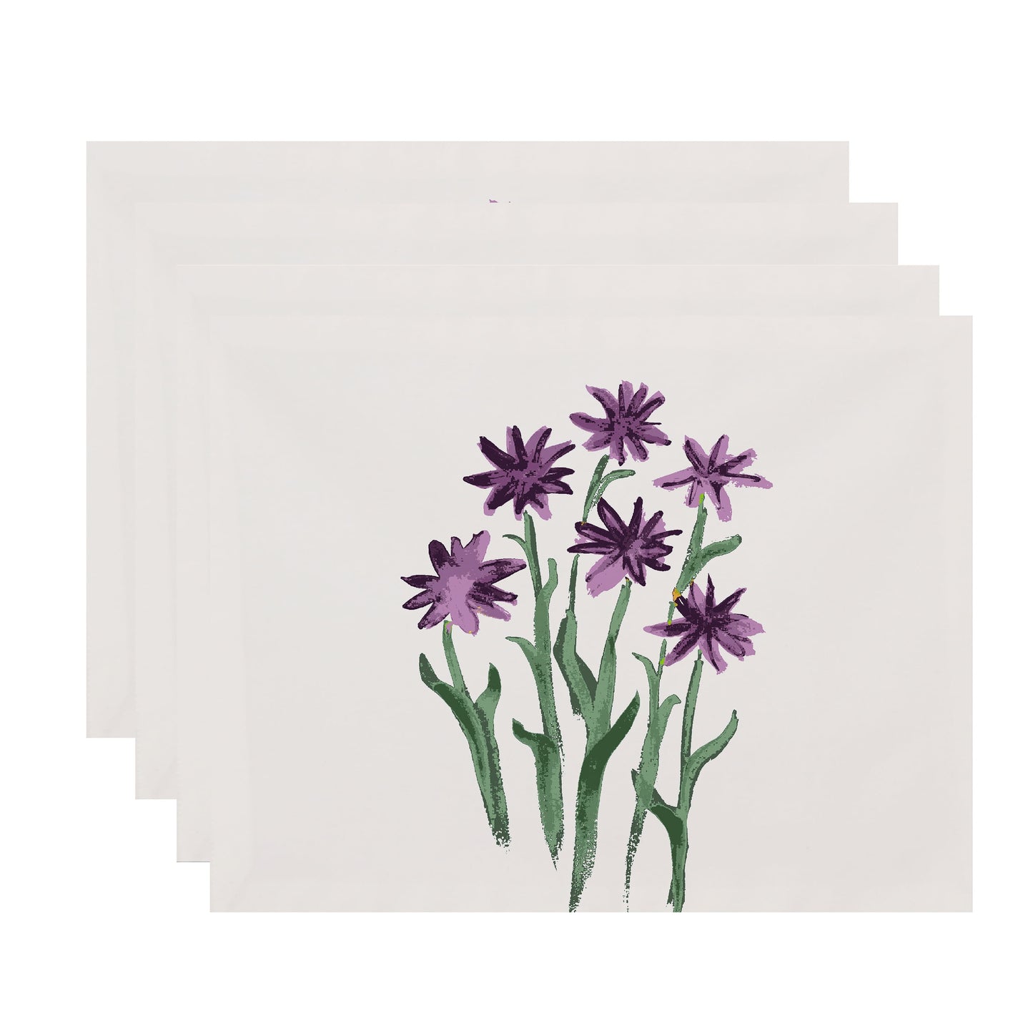 Simply Daisy, 18 x 14 inch, Daffodils Placemat (set of 4), Purple
