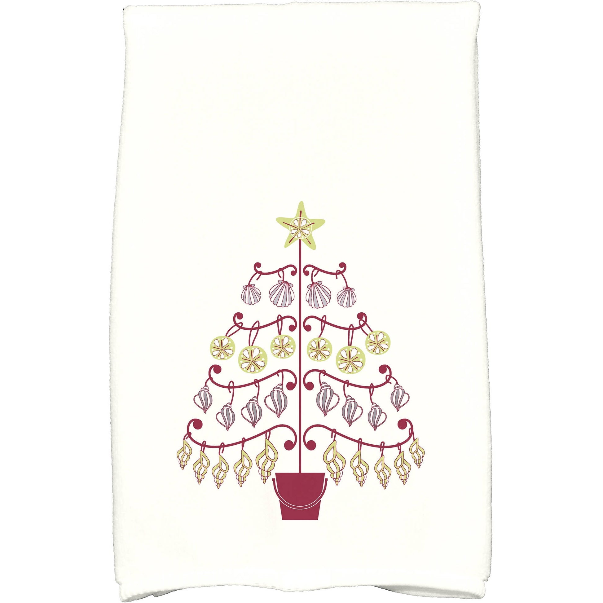 Simply Daisy 18" x 30" Beach Tree Holiday Geometric Print Kitchen Towel