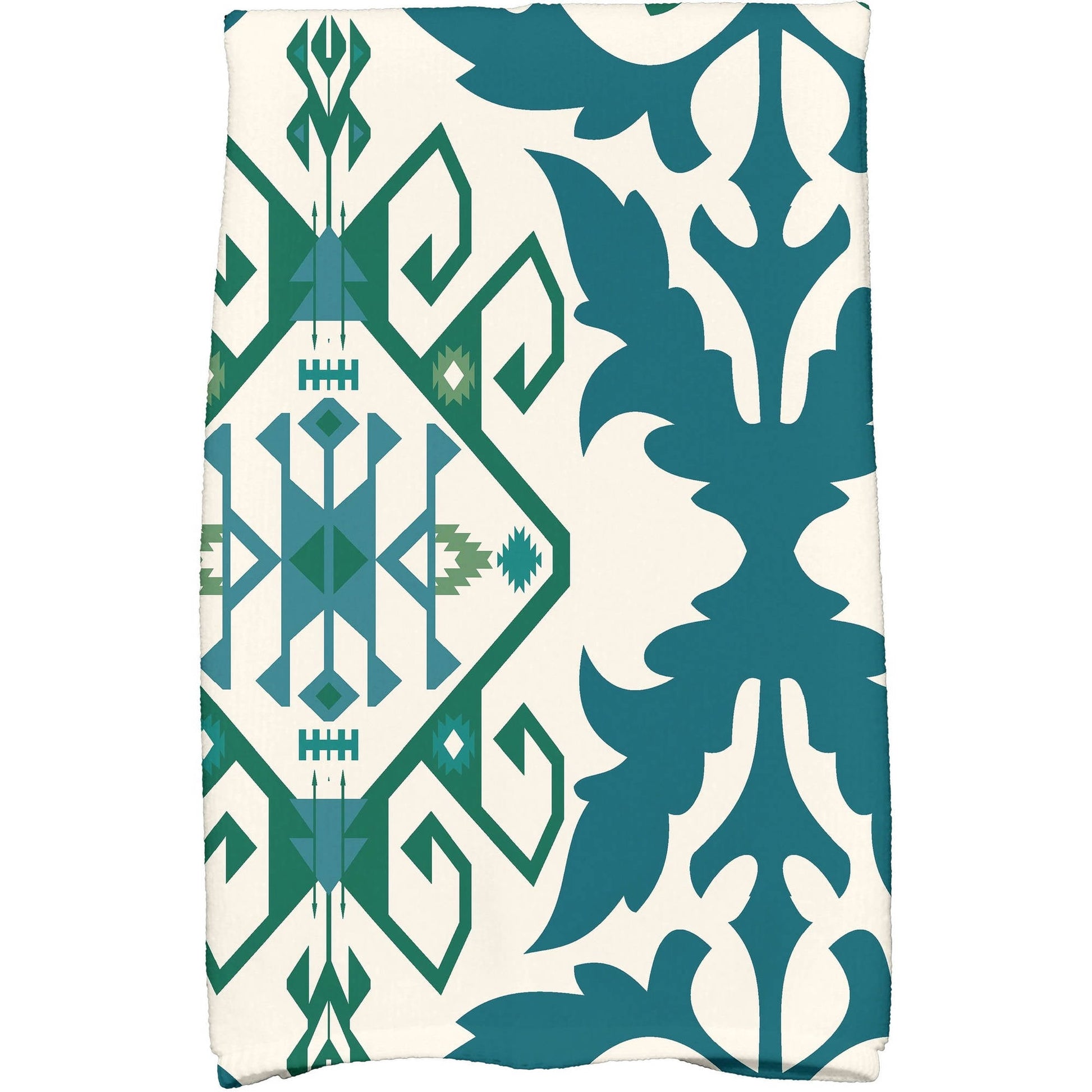 Simply Daisy 18" x 30" Bombay 6 Geometric Print Hand Towel