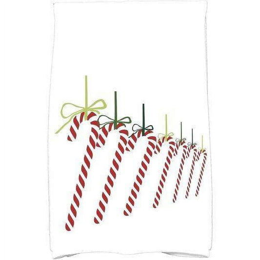 Simply Daisy 18" x 30" Candy Canes Holiday Geometric Print Kitchen Towel