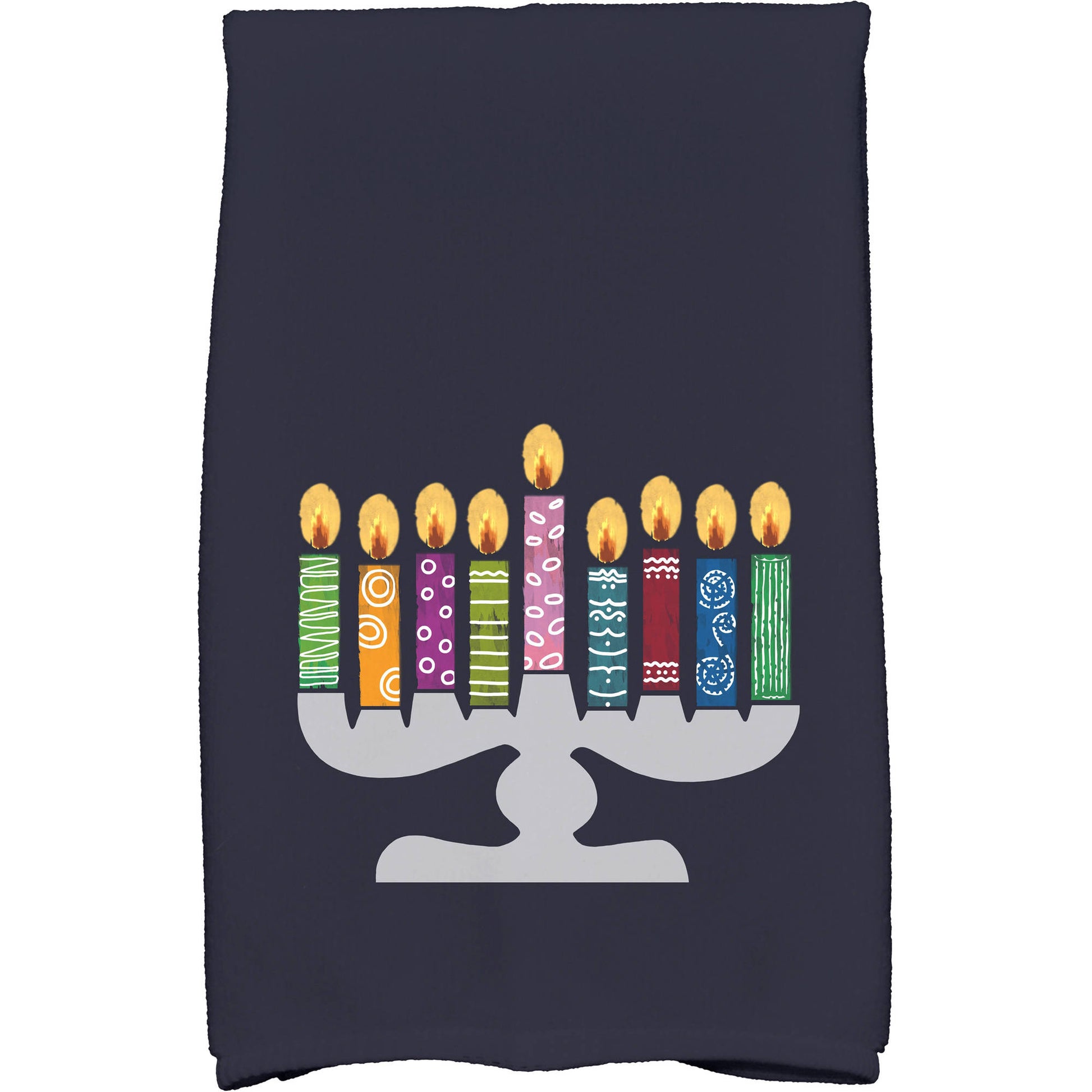 Simply Daisy 18" x 30" Festival of Lights Holiday Geometric Print Kitchen Towel