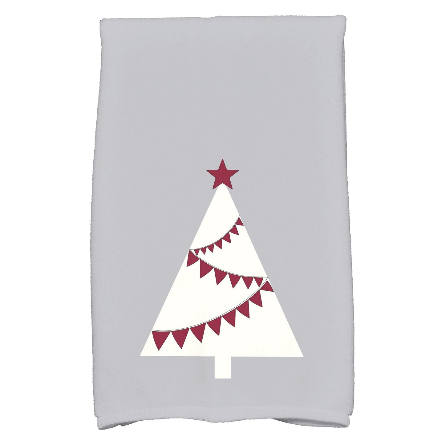 Simply Daisy 18" x 30" Garland Tree Holiday Geometric Print Kitchen Towel