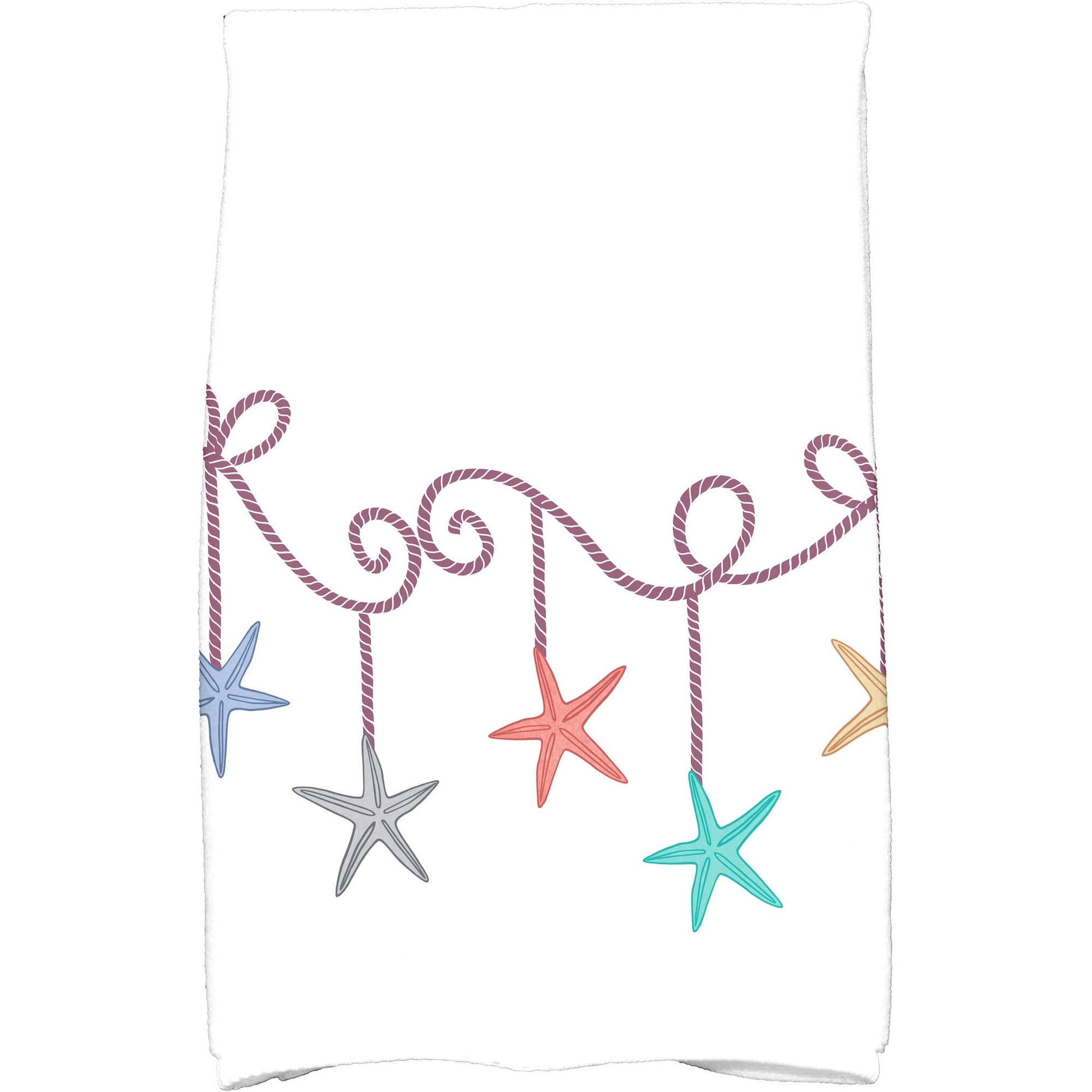 Simply Daisy 18" x 30" Starfish Ornaments Holiday Geometric Print Kitchen Towel