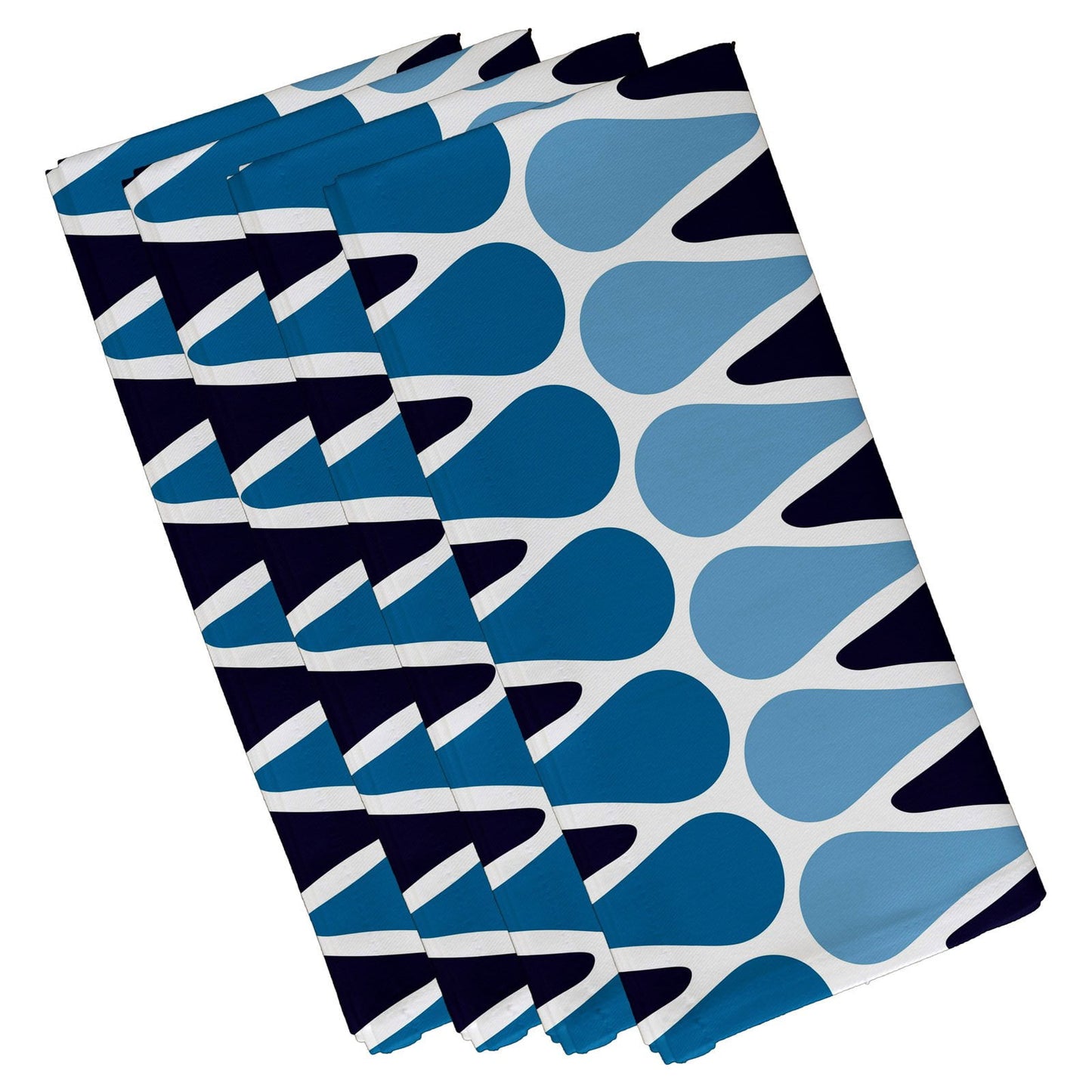 Simply Daisy, 19 x 19-inch, Multi Color Picks Geometric Print Napkin, Navy Blue (Set of 4)