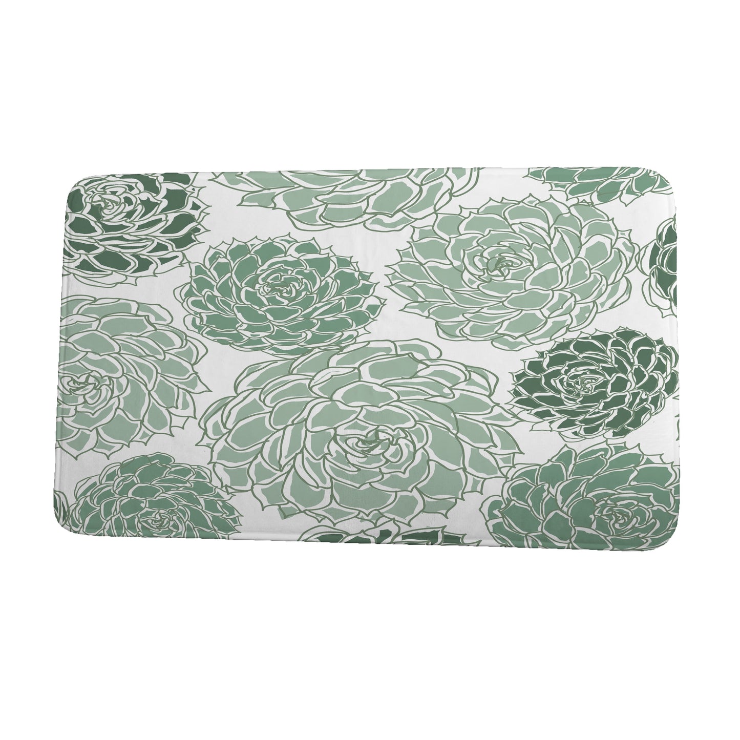 Simply Daisy 24" x 17" Plush Microfiber Green Olivia Bath Mat
