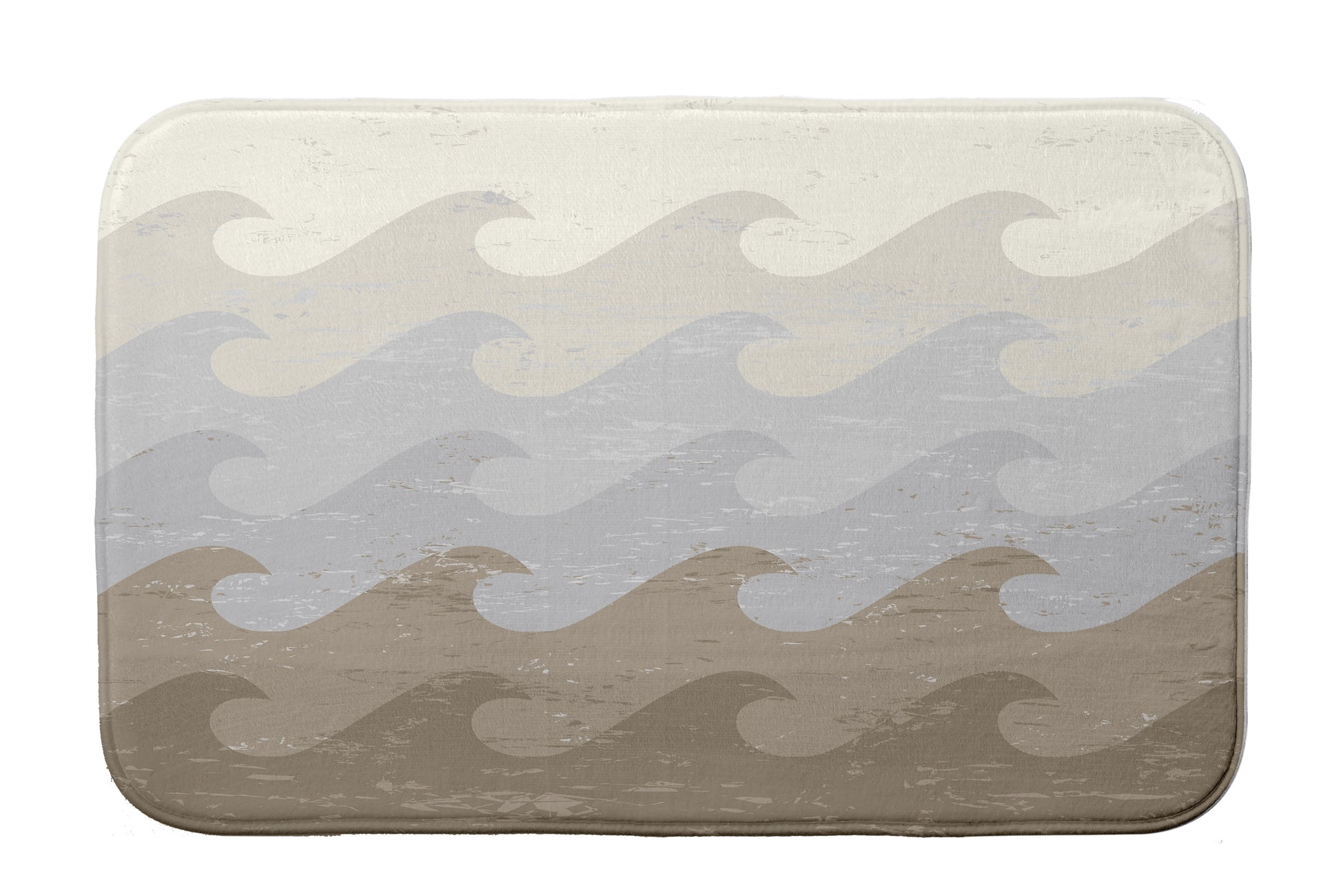 Simply Daisy 24" x 17" Plush Microfiber Grey Deep Sea Bath Mat