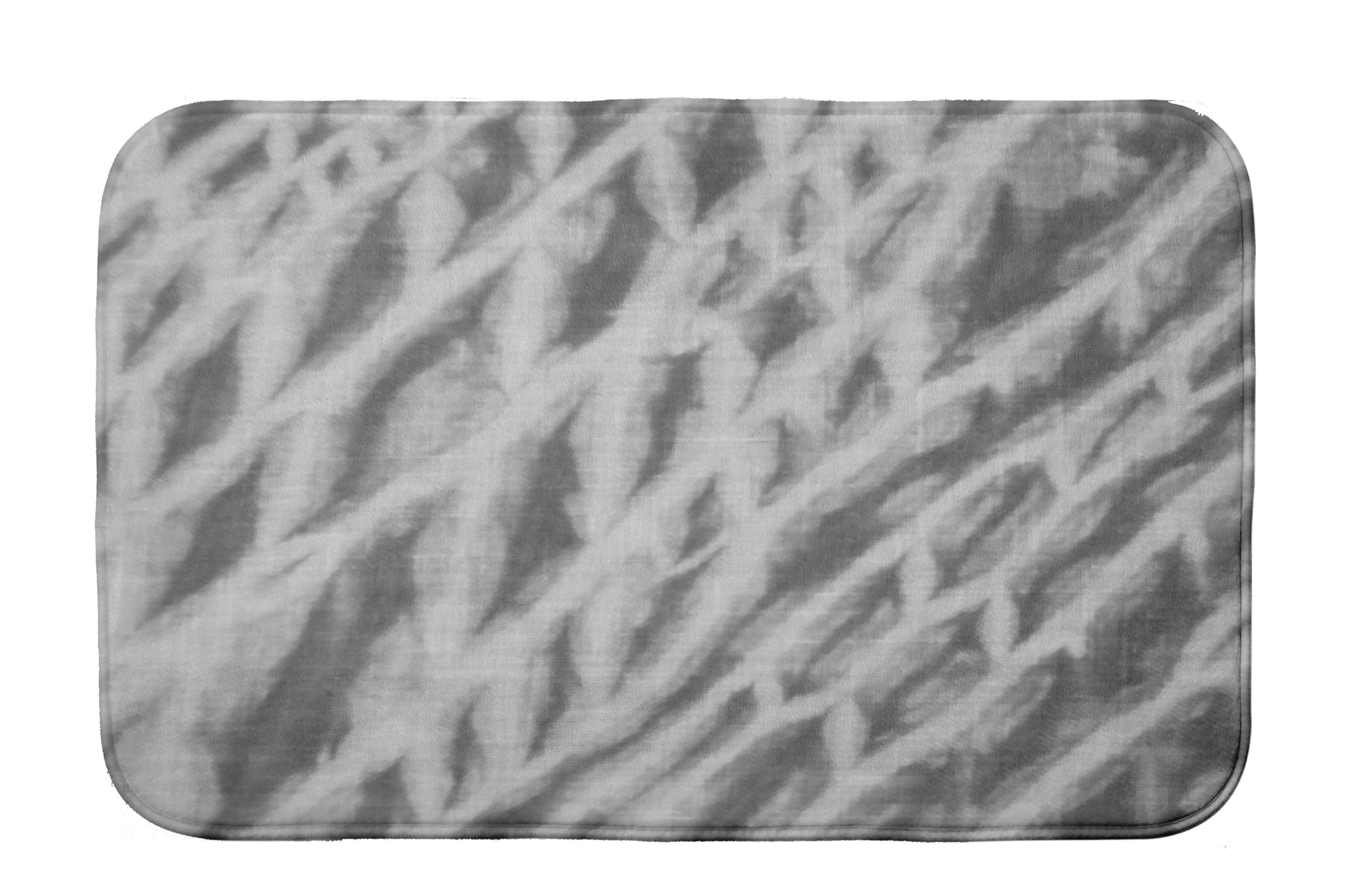 Simply Daisy 24" x 17" Plush Microfiber Grey Shibori Stripe Bath Mat