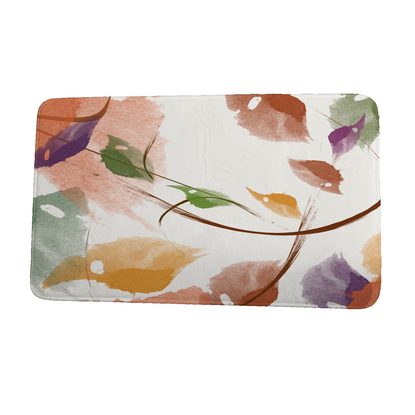 Simply Daisy 24" x 17" Plush Microfiber Orange Windy Bath Mat