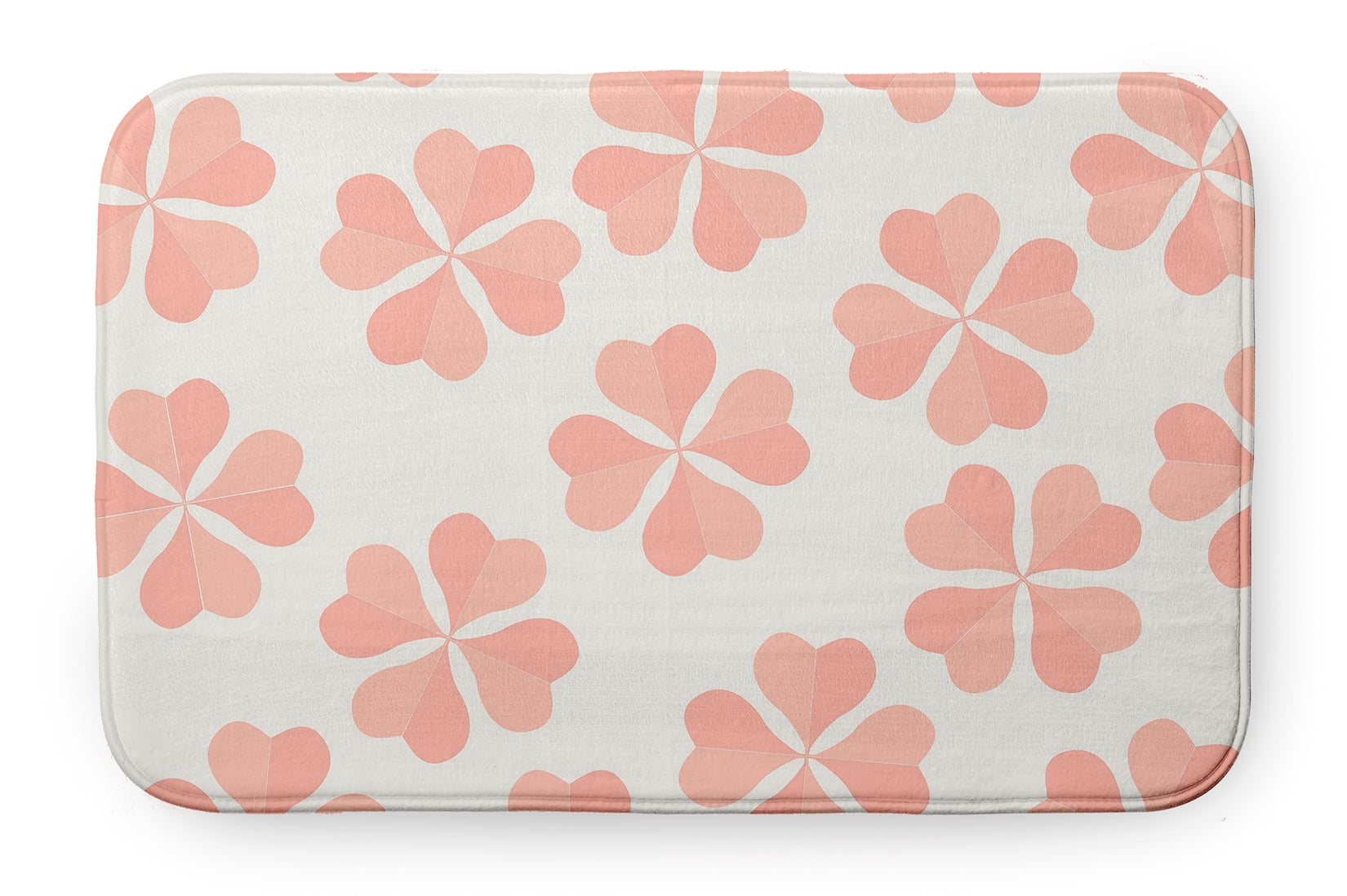 Simply Daisy 24" x 17" Plush Microfiber Sunwashed Red Lucky Patch Bath Mat