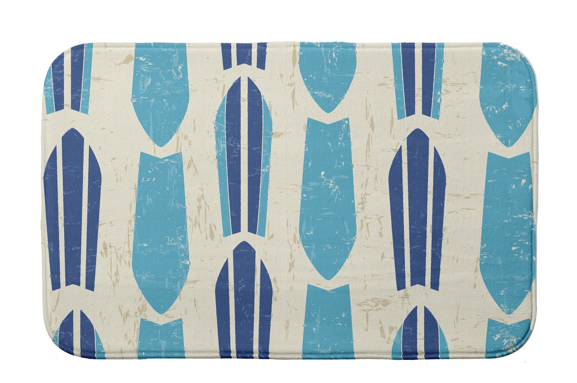 Simply Daisy 24" x 17" Plush Microfiber Turquoise Dean Bath Mat