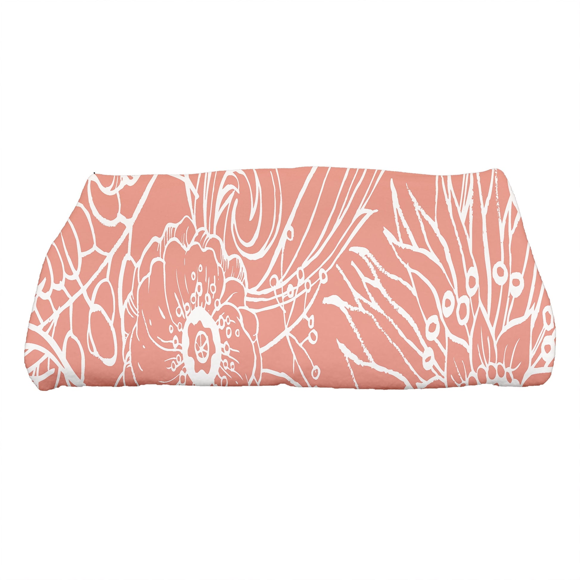 Simply Daisy, 28 x 58 Inch, Zentangle 4, Floral Print Bath Towel, Red Orange