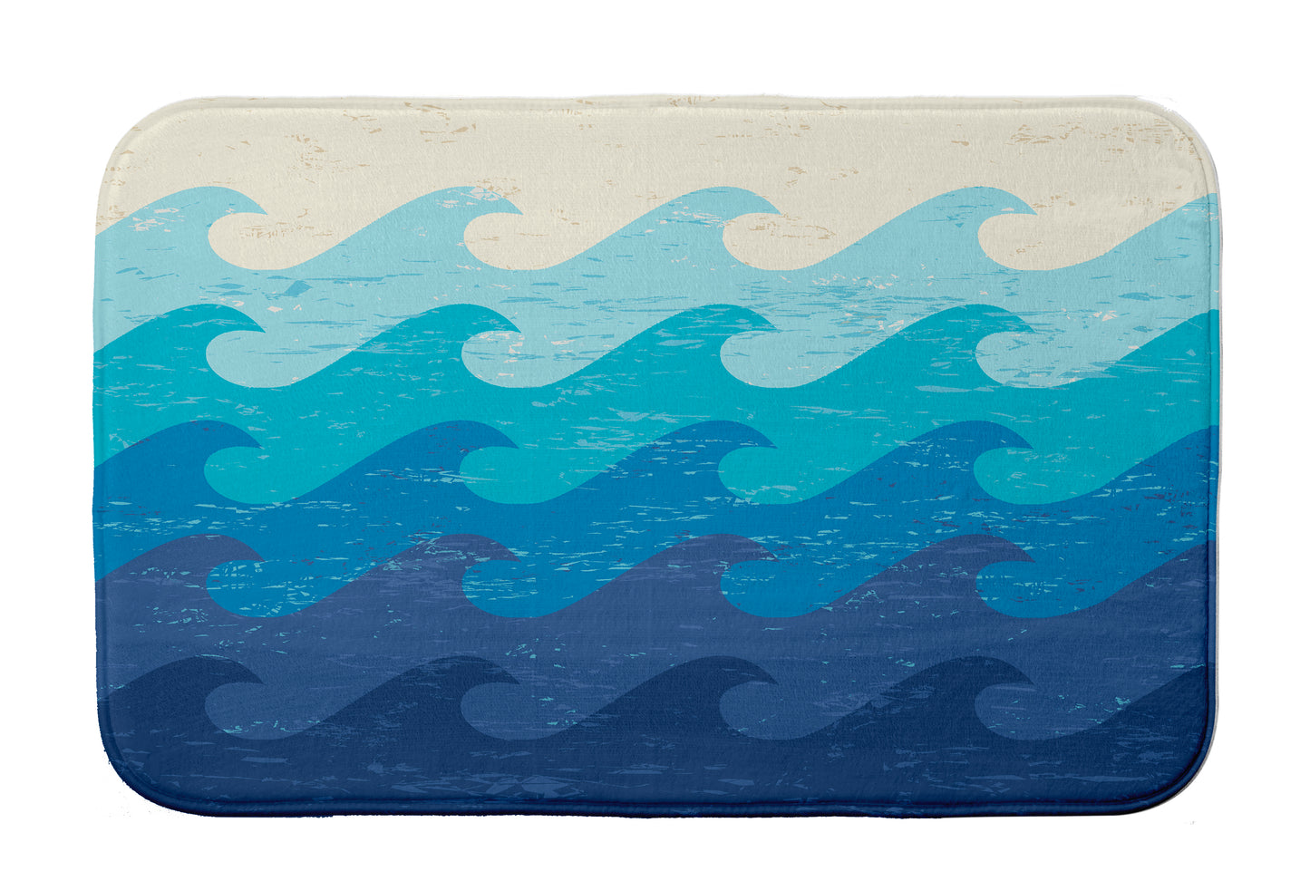 Simply Daisy 34" x 21" Plush Microfiber Blue Deep Sea Bath Mat