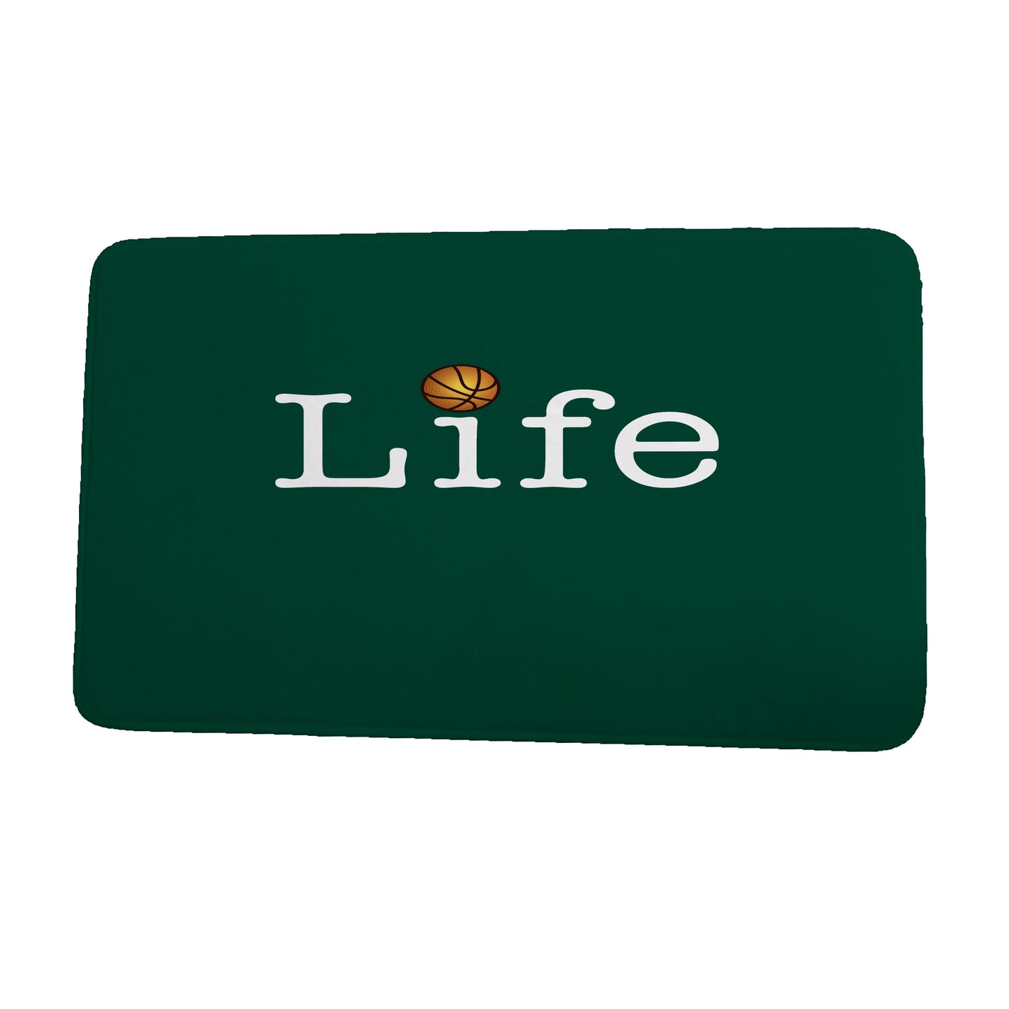 Simply Daisy 34" x 21" Plush Microfiber Green Life + Ball Bath Mat