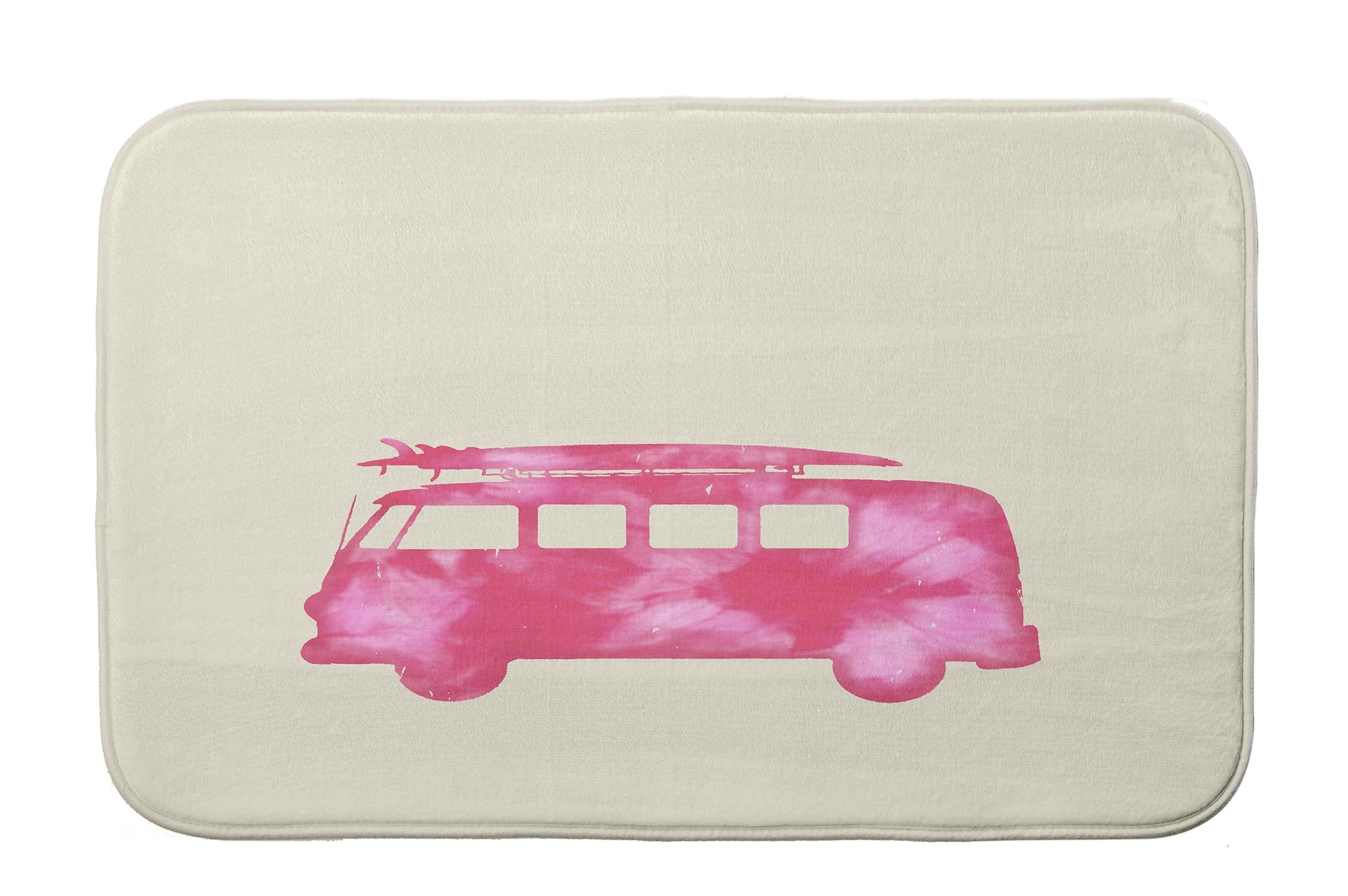 Simply Daisy 34" x 21" Plush Microfiber Pink Beach Drive Bath Mat