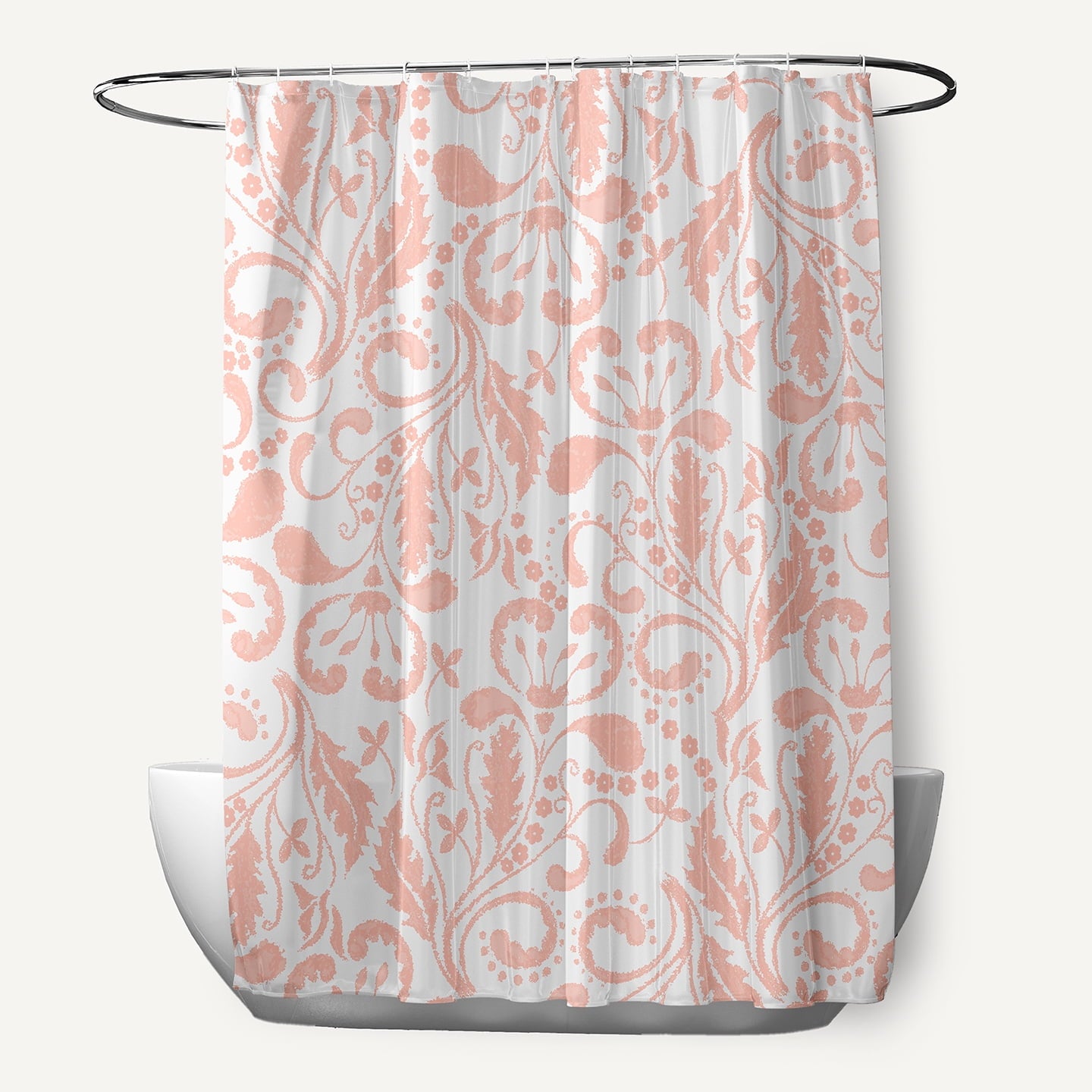 Simply Daisy 70" W x 73" L Aurora Polyester Shower Curtain, Blush [1 Ct]
